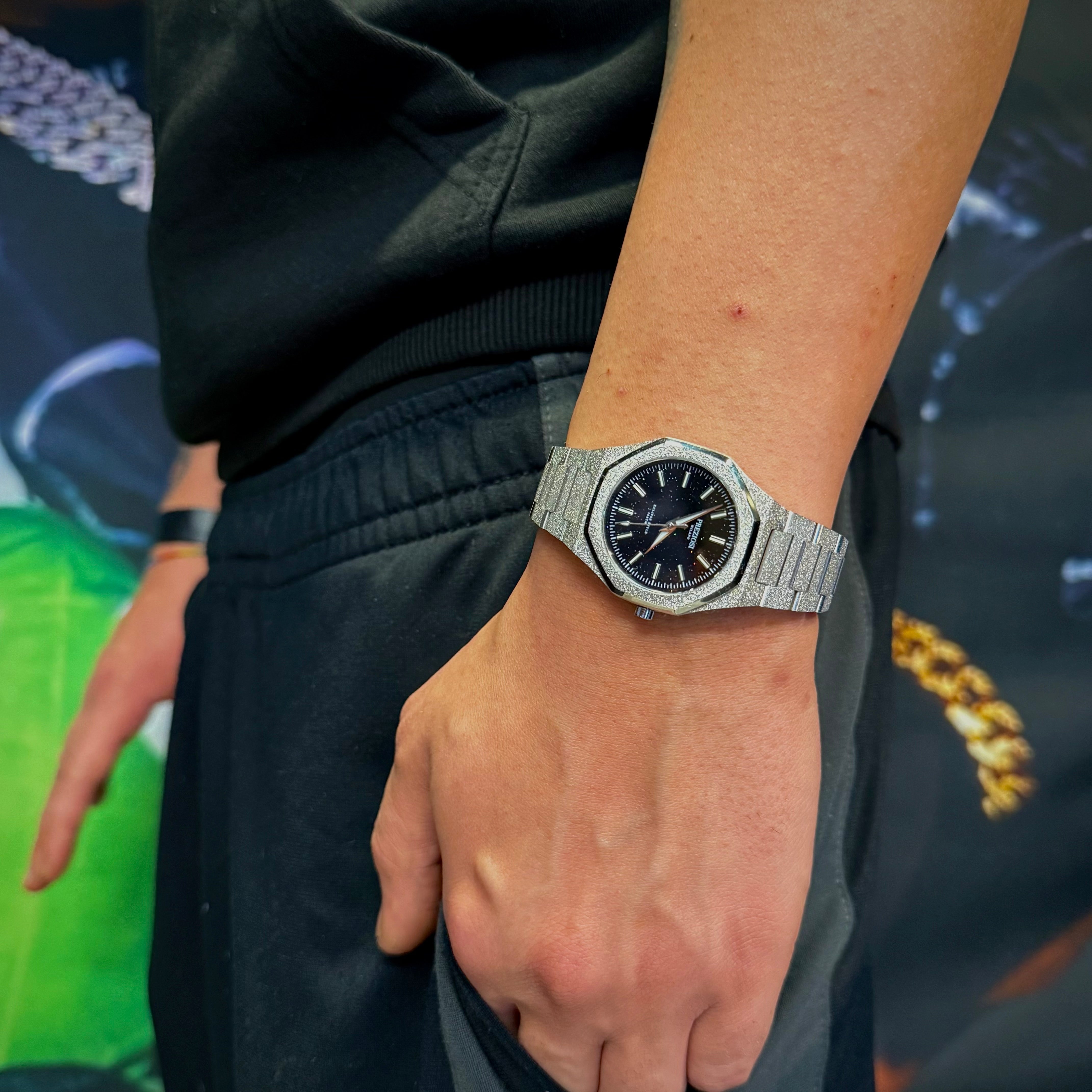 Preziosi Milano Eclipse Silver Black Stars 34mm - Preziosi Milano