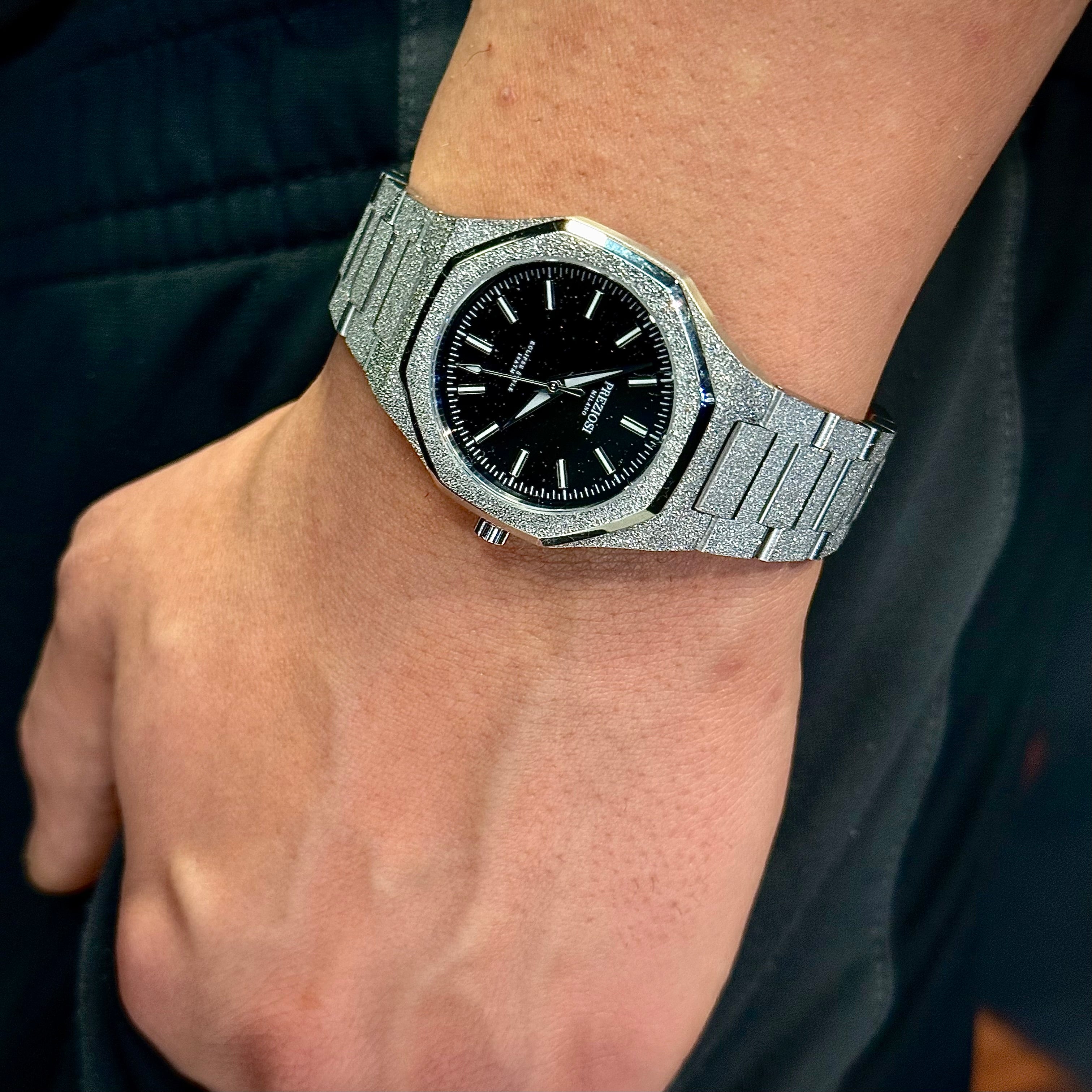 Preziosi Milano Eclipse Silver Black Stars 34mm - Preziosi Milano