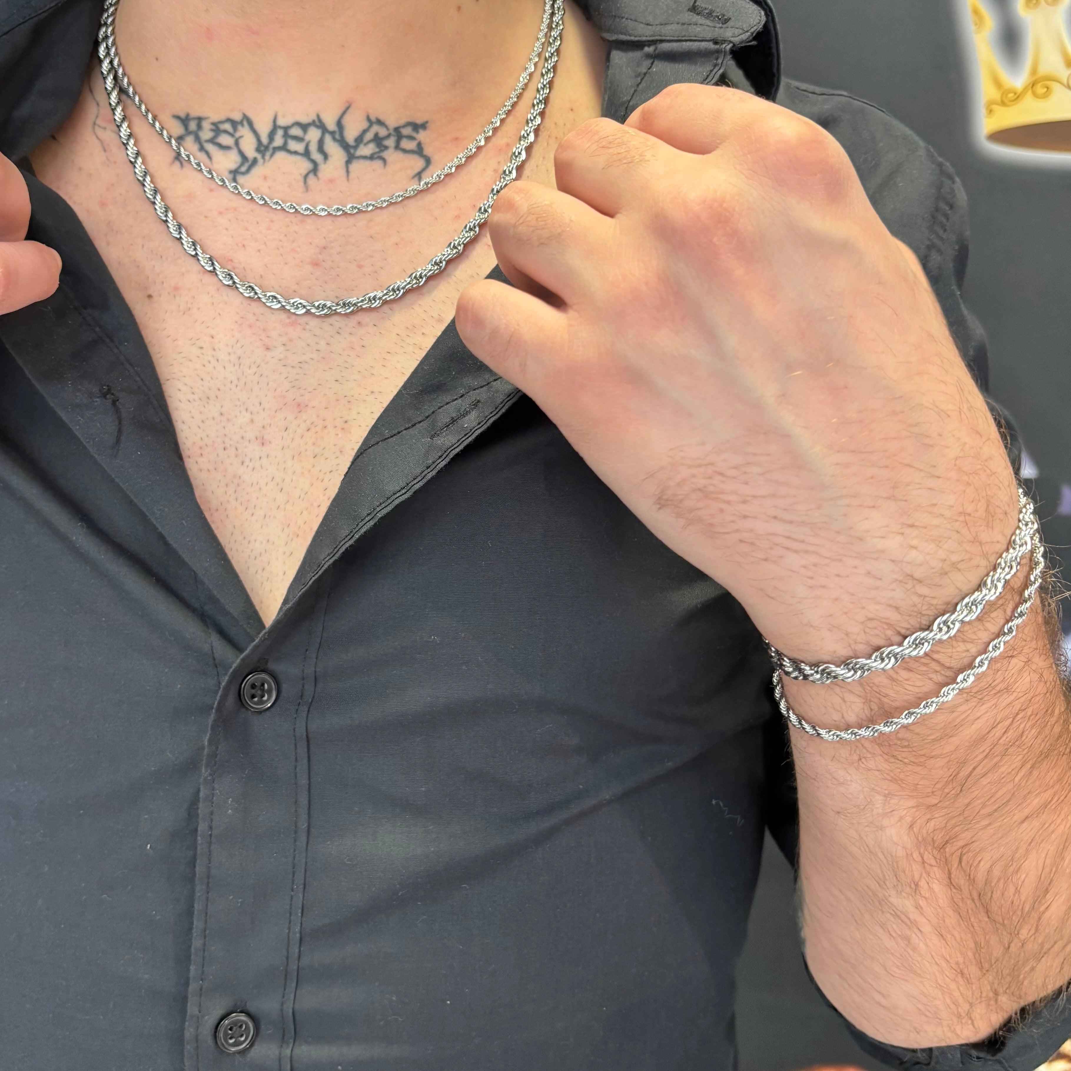 Collana treccia argento - Preziosi Milano