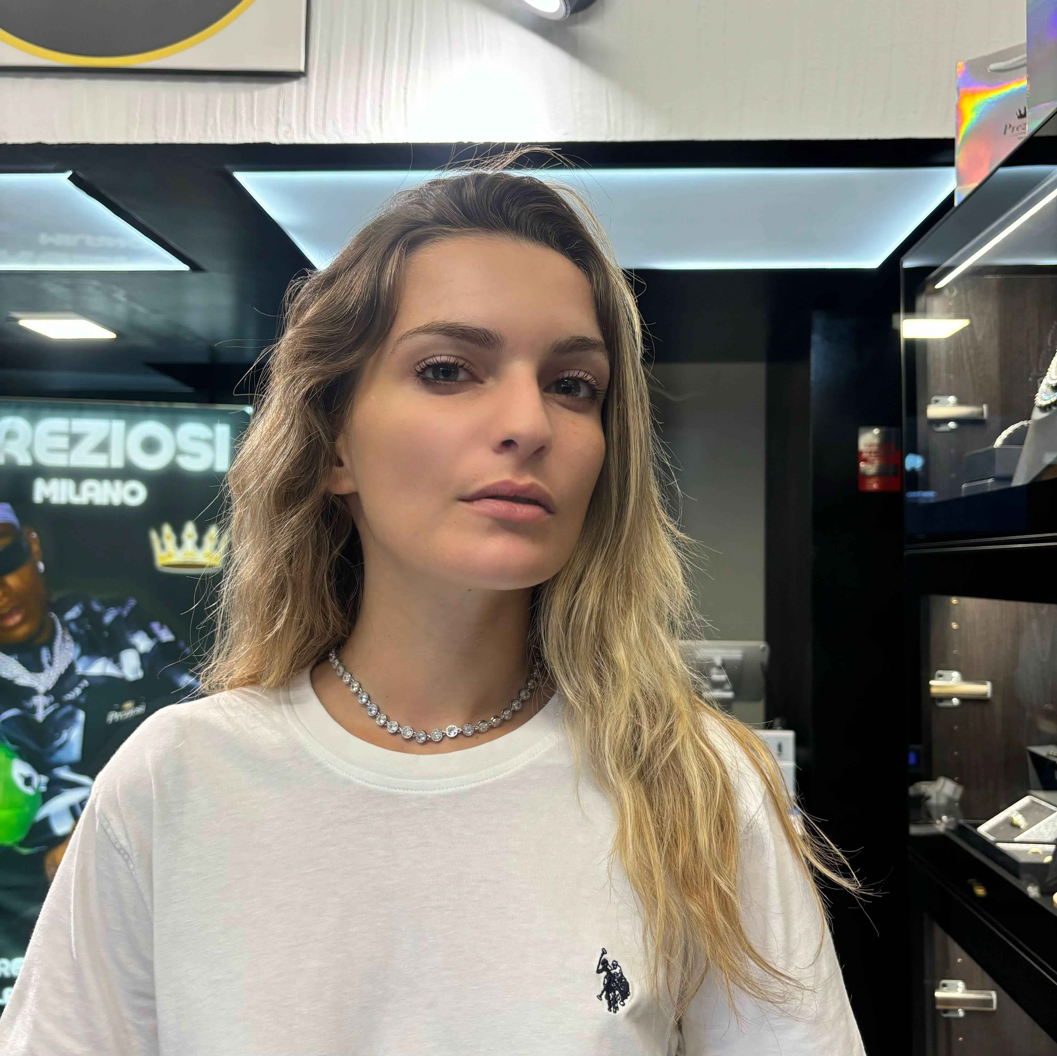 Collana Cristal Inox Argento - Preziosi Milano