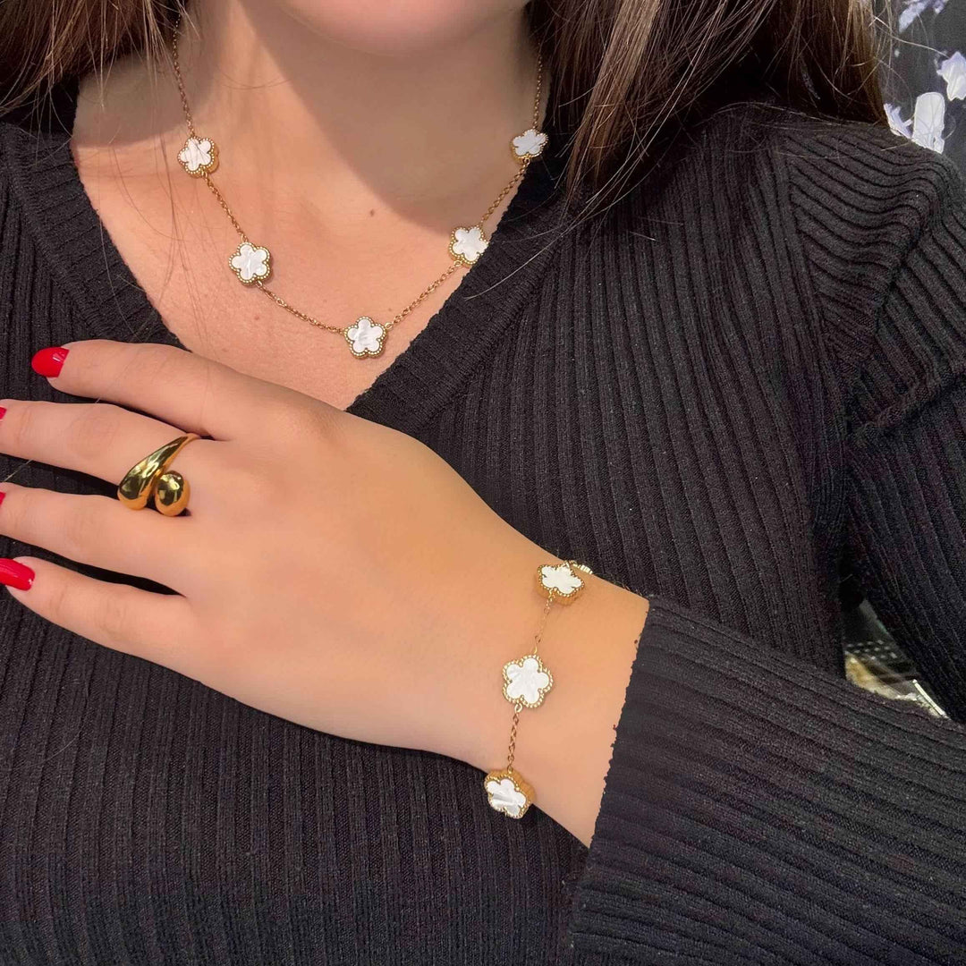 Bracciale Fiori Bianchi - Preziosi Milano