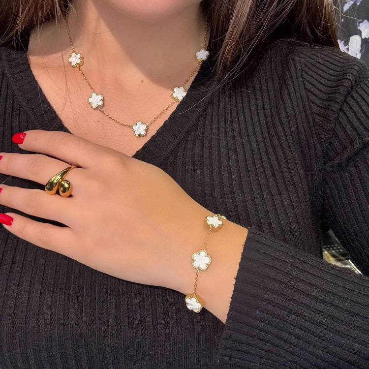 Bracciale Fiori Bianchi - Preziosi Milano