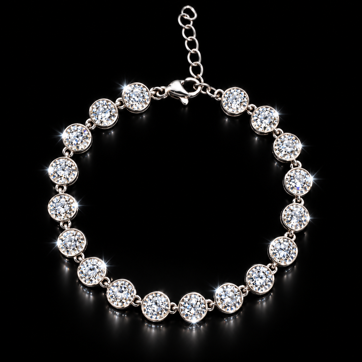 Bracciale Cristal Inox Argento