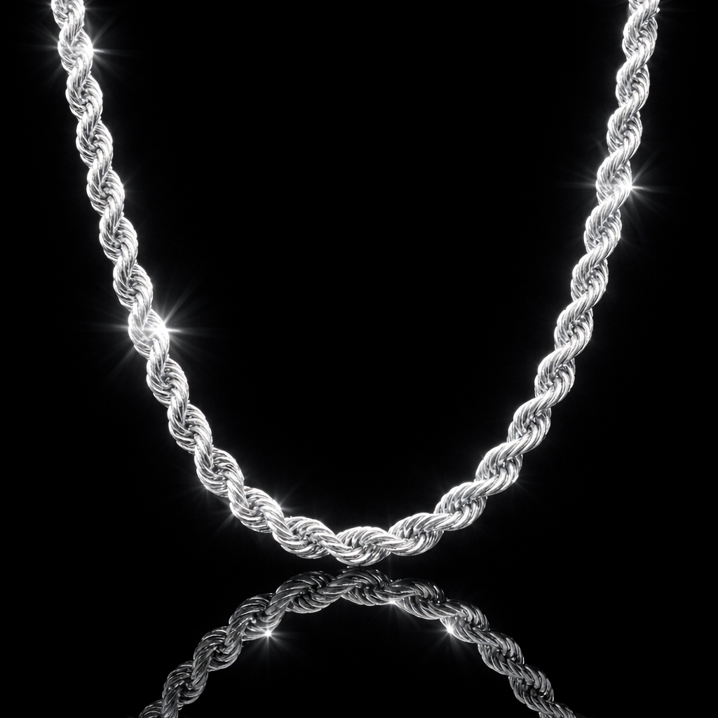 Collana Treccia Argento