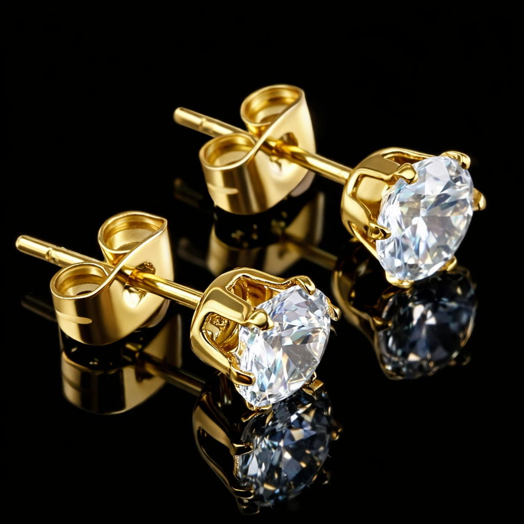 Orecchini Coppia Punto Luce Oro