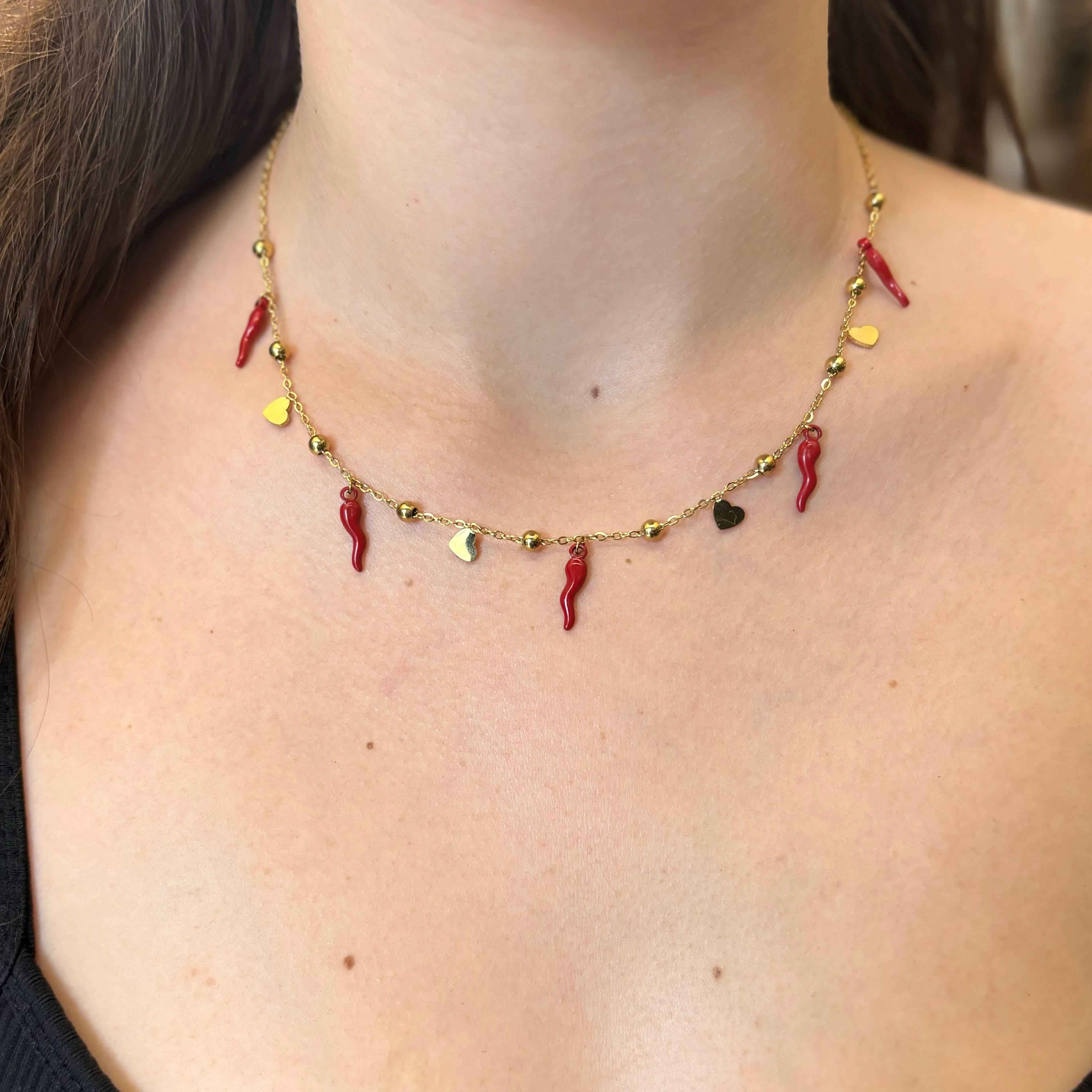 Collana Cornetto Peperoncino Fortuna Napoli - Preziosi Milano