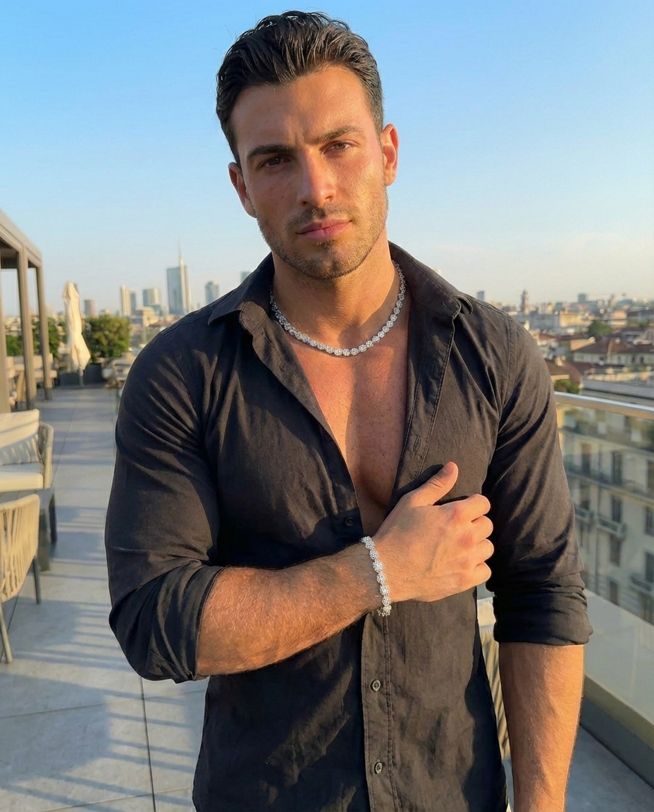 Bracciale Cristal Inox Argento