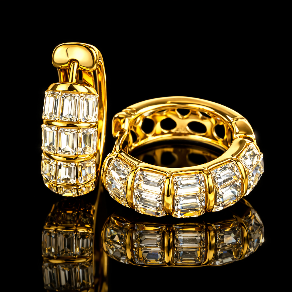 Orecchini Baguette Oro