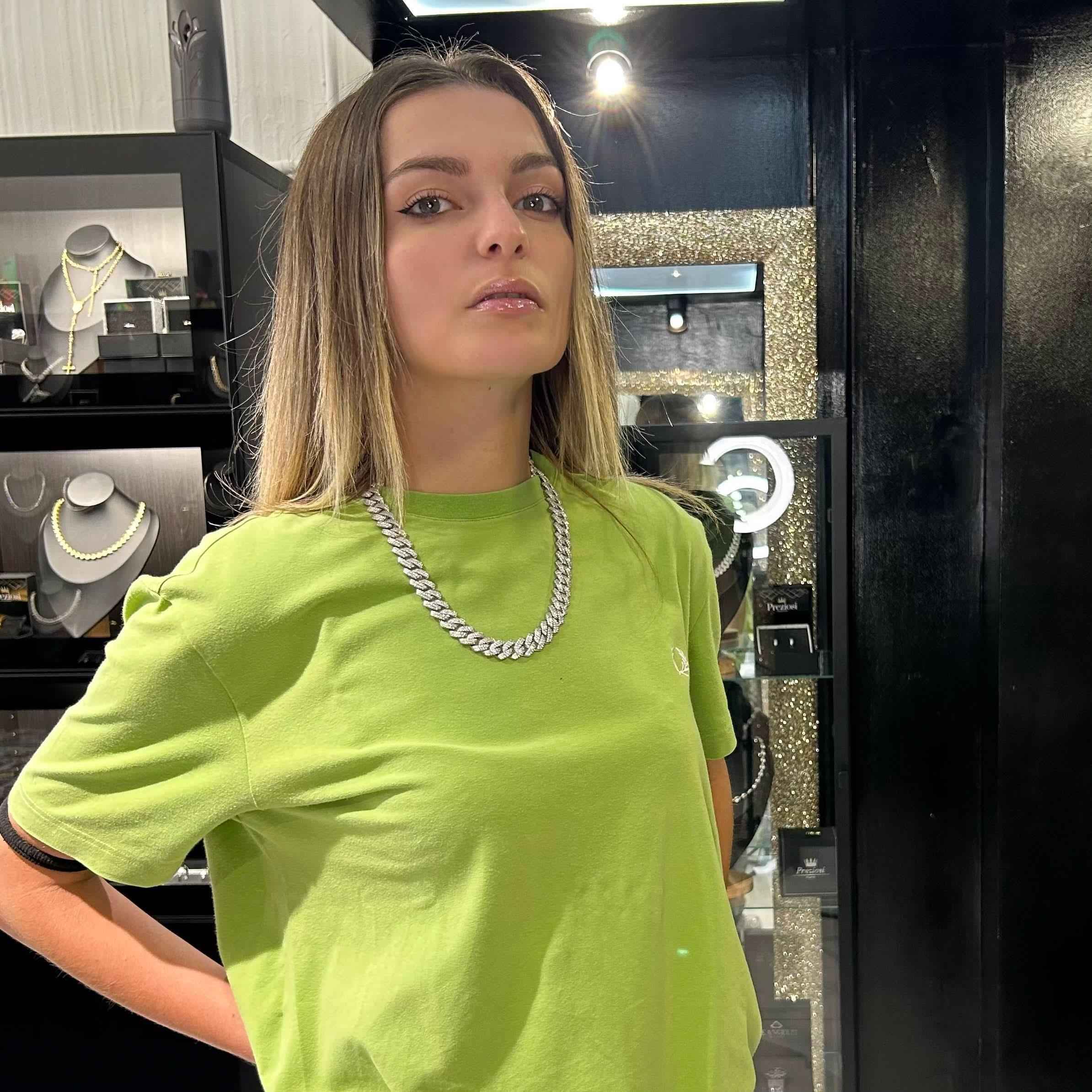 Collana Ice Trap 14mm Argento 925 - Preziosi Milano