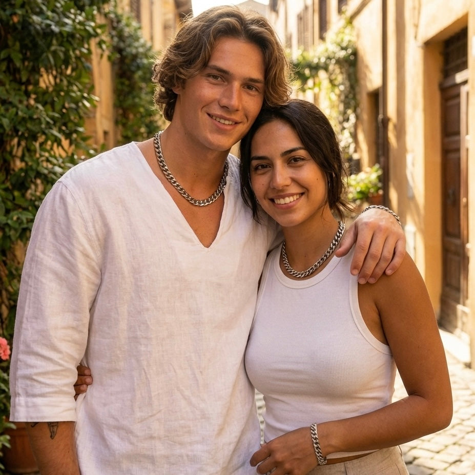 Collana Cubana Argento