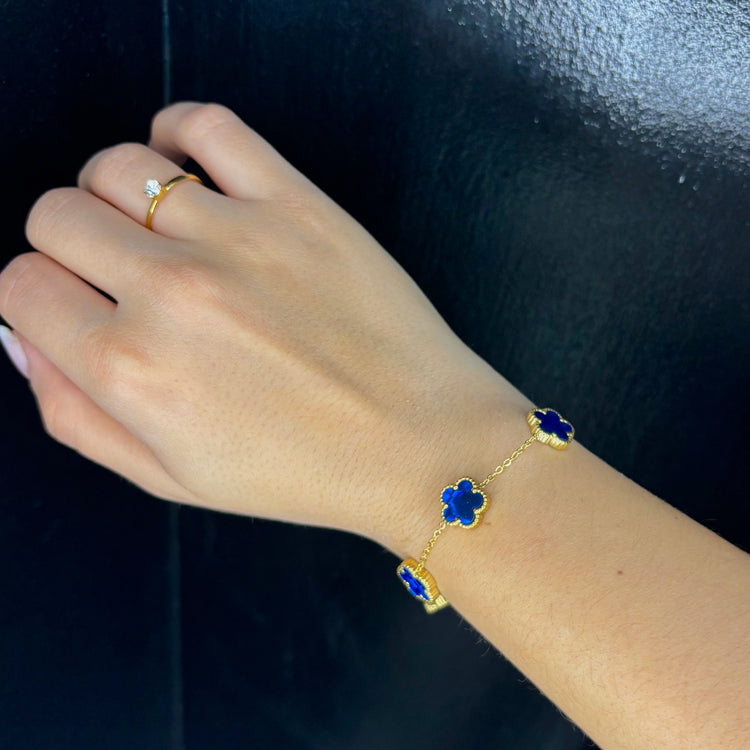 Bracciale Fiori Blu - Preziosi Milano