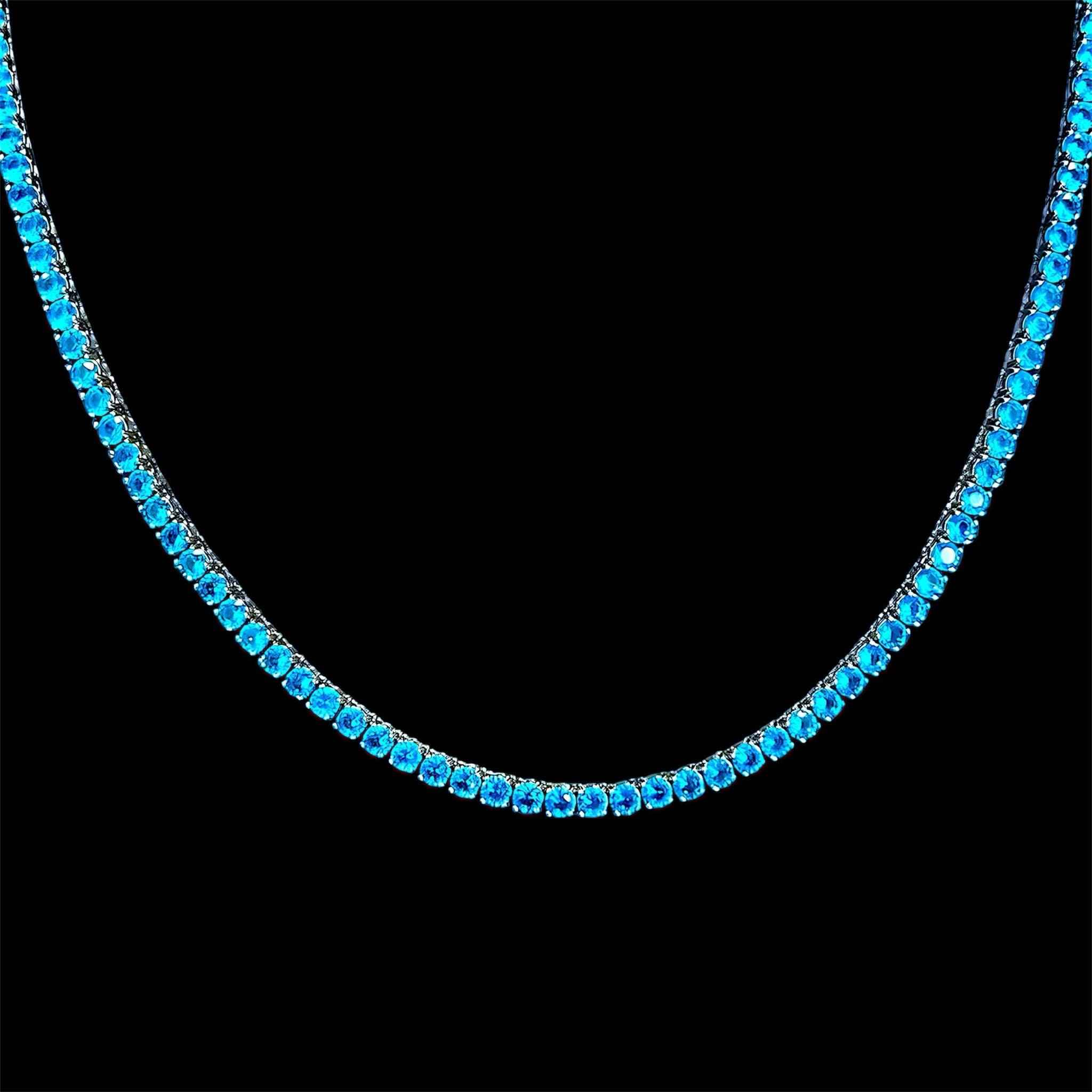 Collana Tennis Blu Azzurra Luxury Inox - Preziosi Milano
