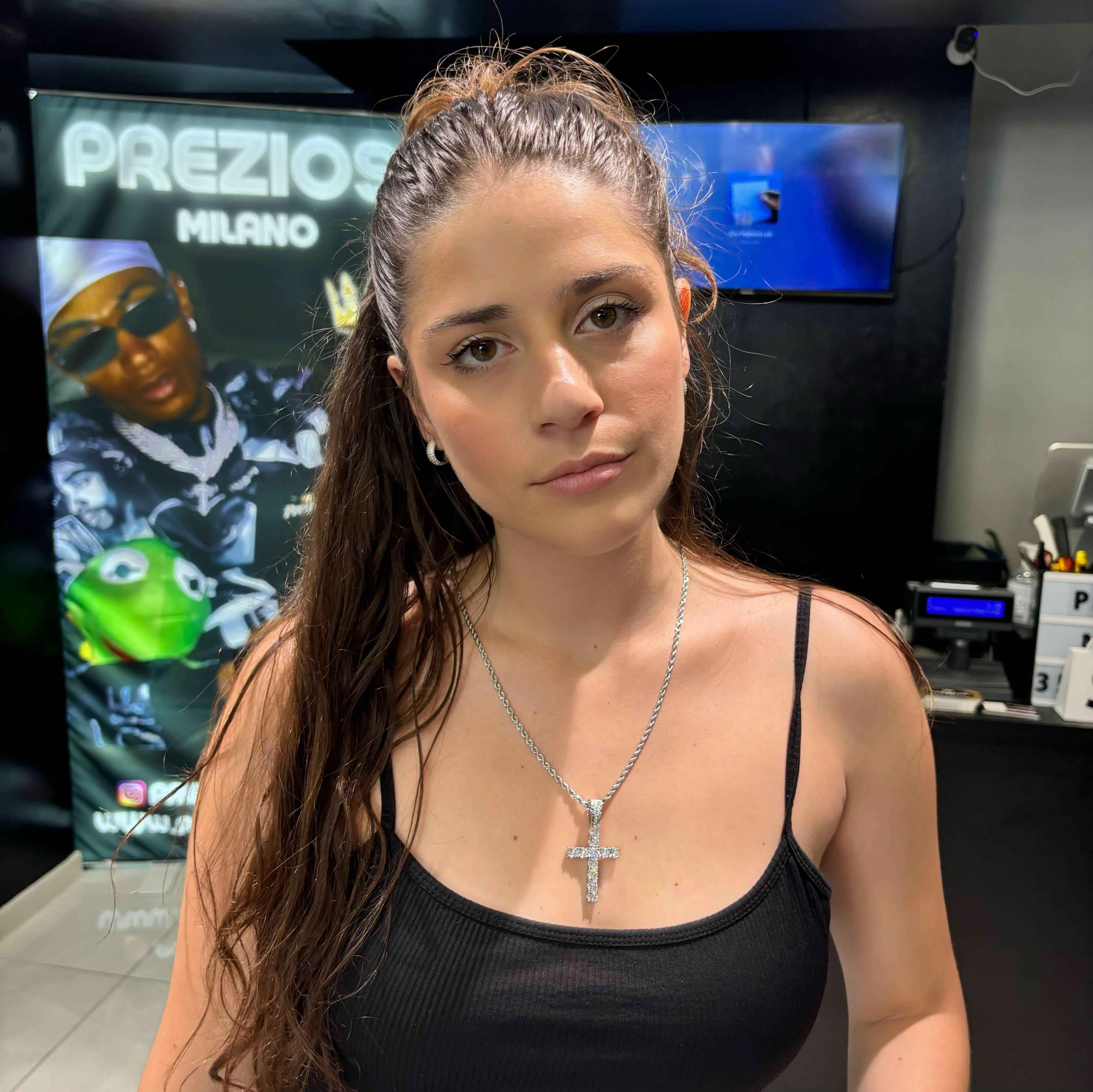 Ciondolo Cross Diamond Argento - Preziosi Milano