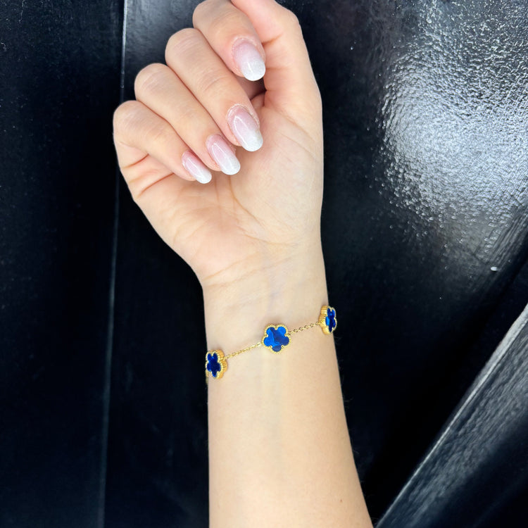 Bracciale Fiori Blu - Preziosi Milano