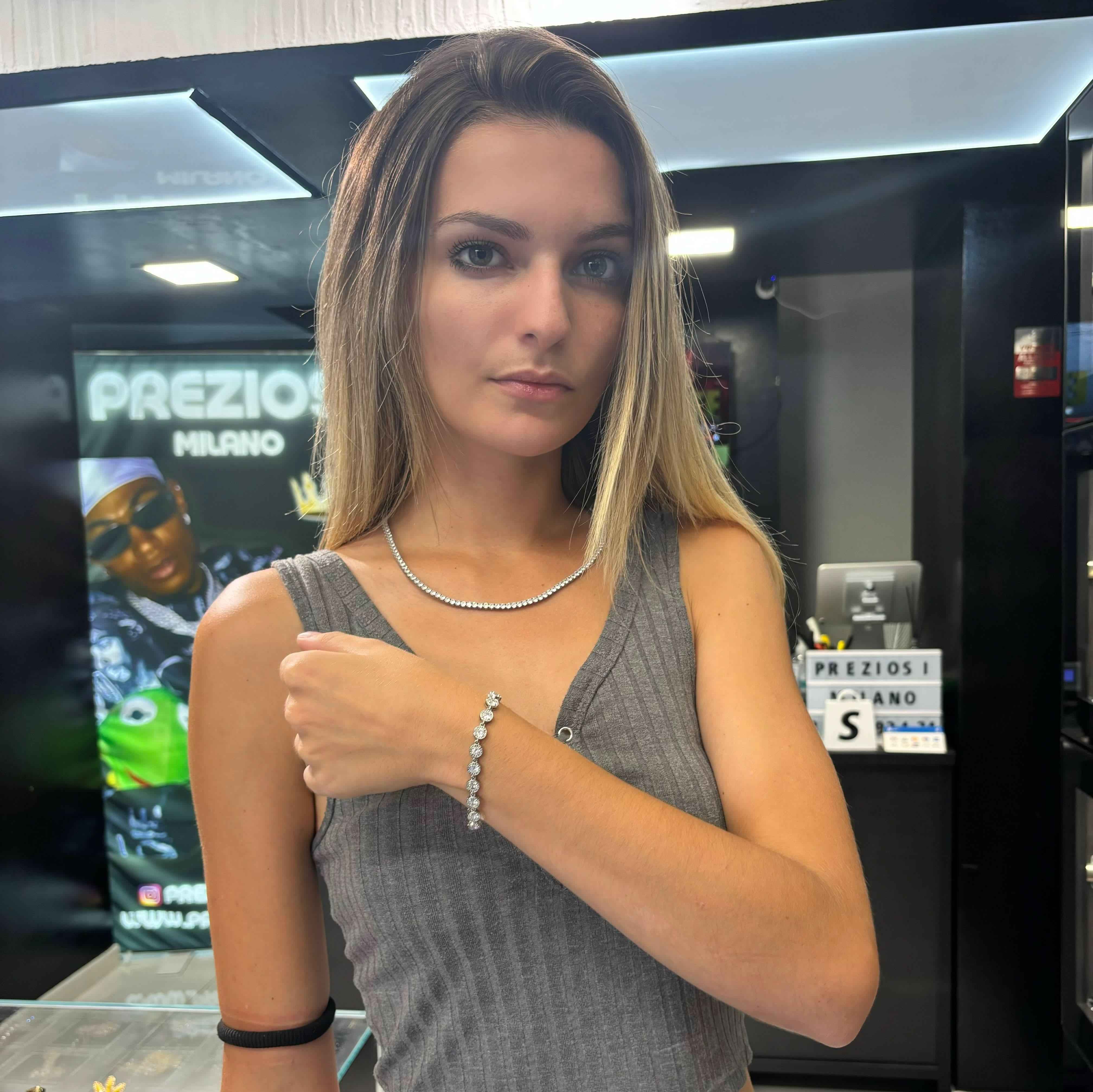 Bracciale Cristal Inox Argento - Preziosi Milano