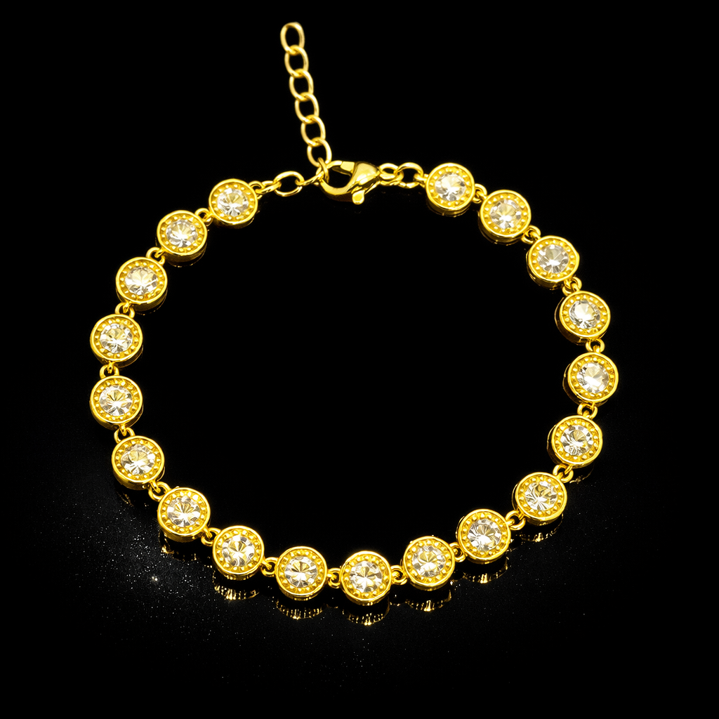 Bracciale Cristal Inox Oro