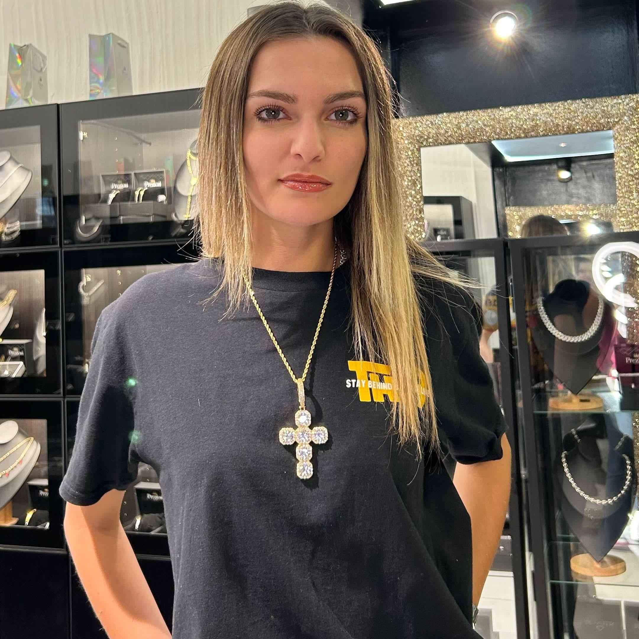 Ciondolo Croce style Oro - Preziosi Milano