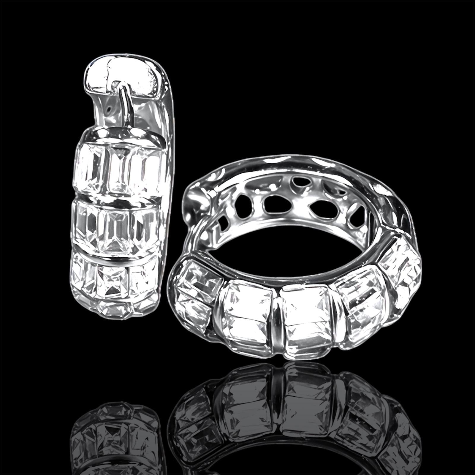 Orecchini Baguette Argento - Preziosi Milano