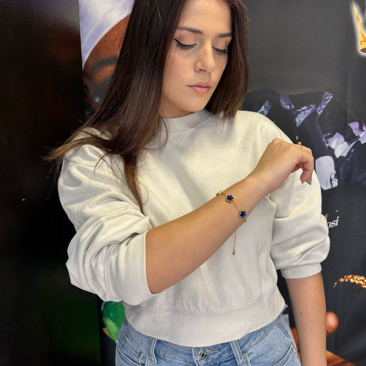 Bracciale Fiori Blu - Preziosi Milano