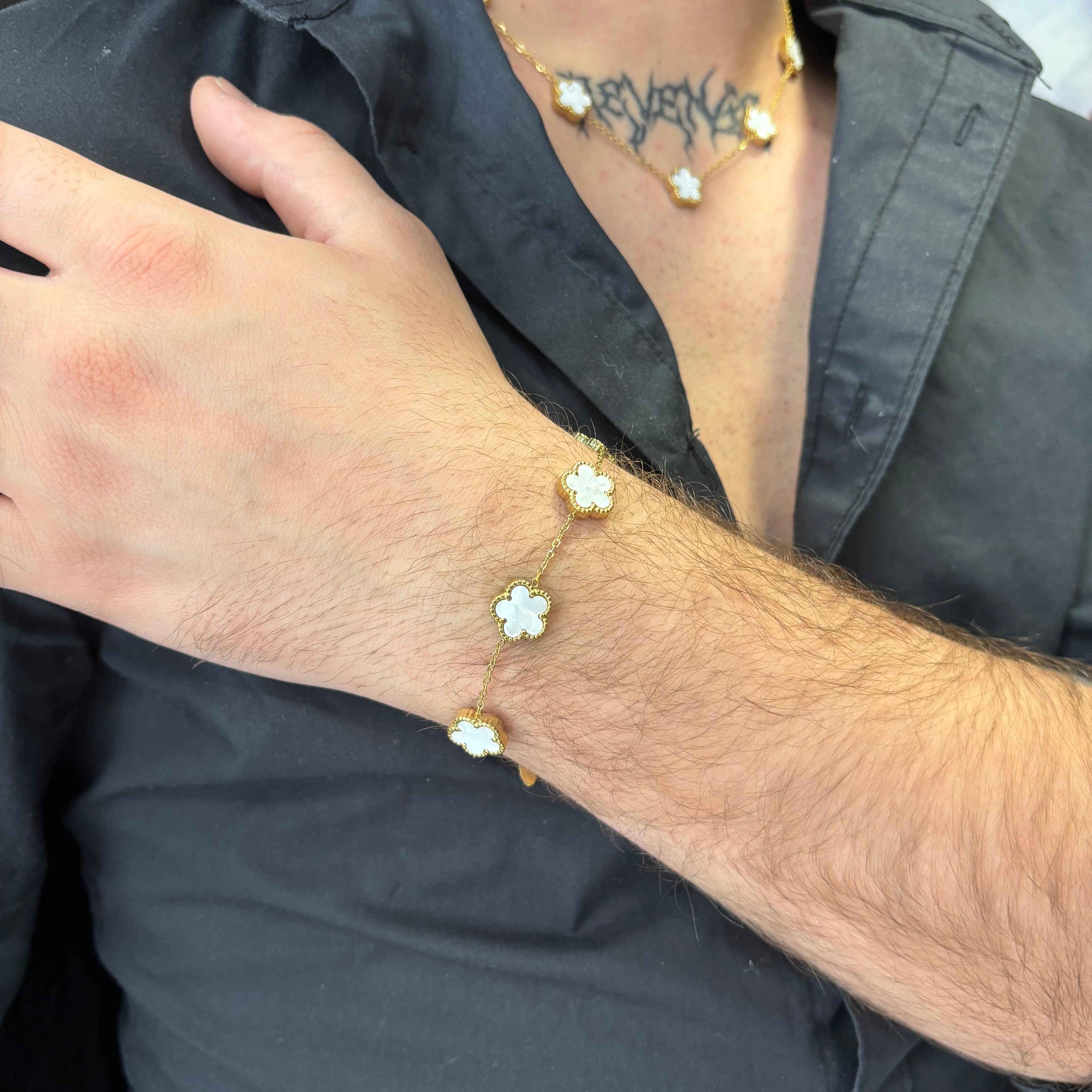 Bracciale Fiori Bianchi - Preziosi Milano