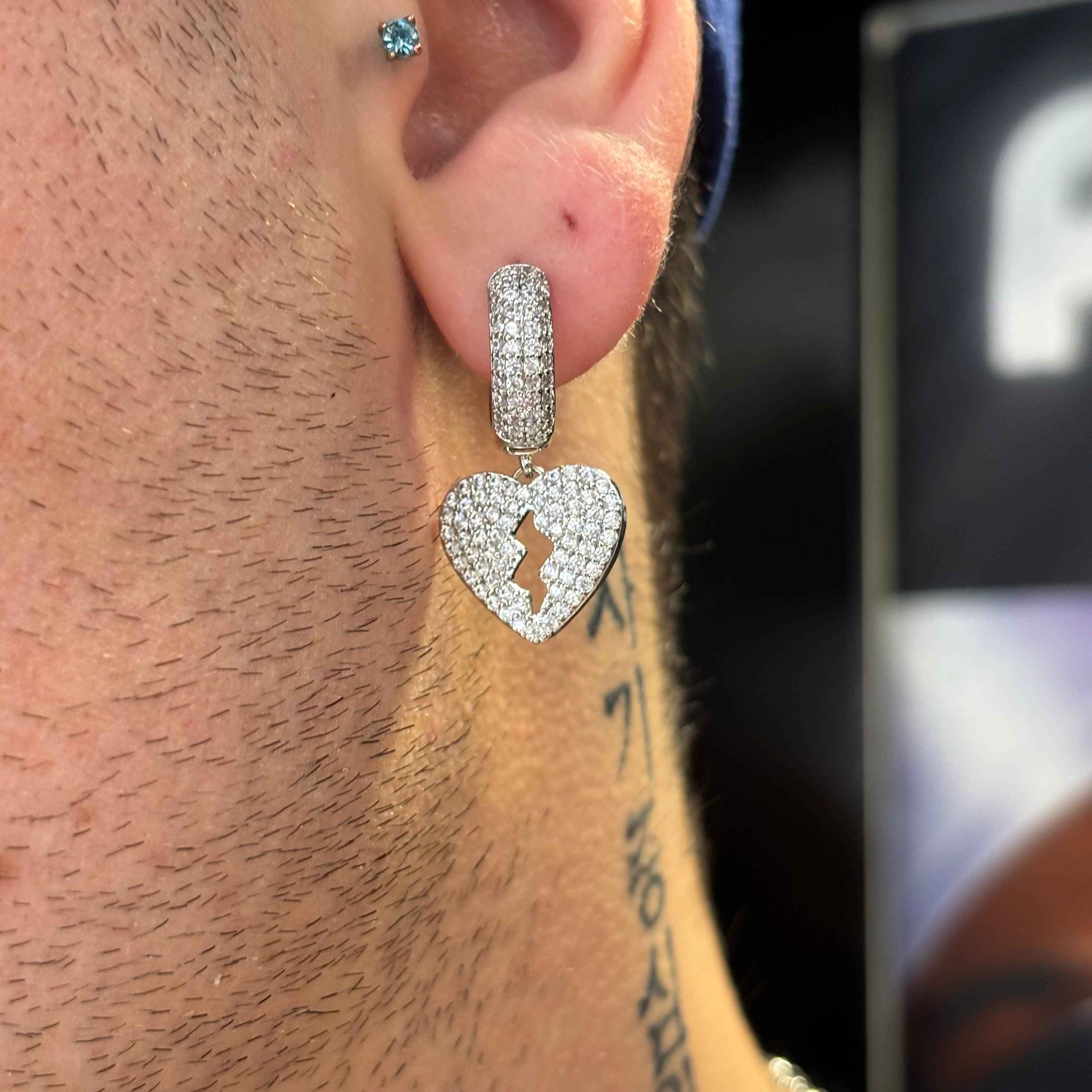 Orecchini Cuore Spezzato Luxury Rhodium - Preziosi Milano