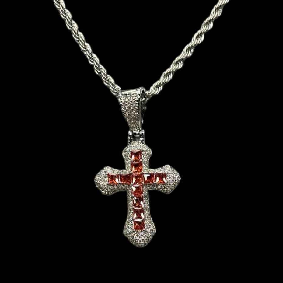 Ciondolo Croce Rosso Fuoco - Preziosi Milano