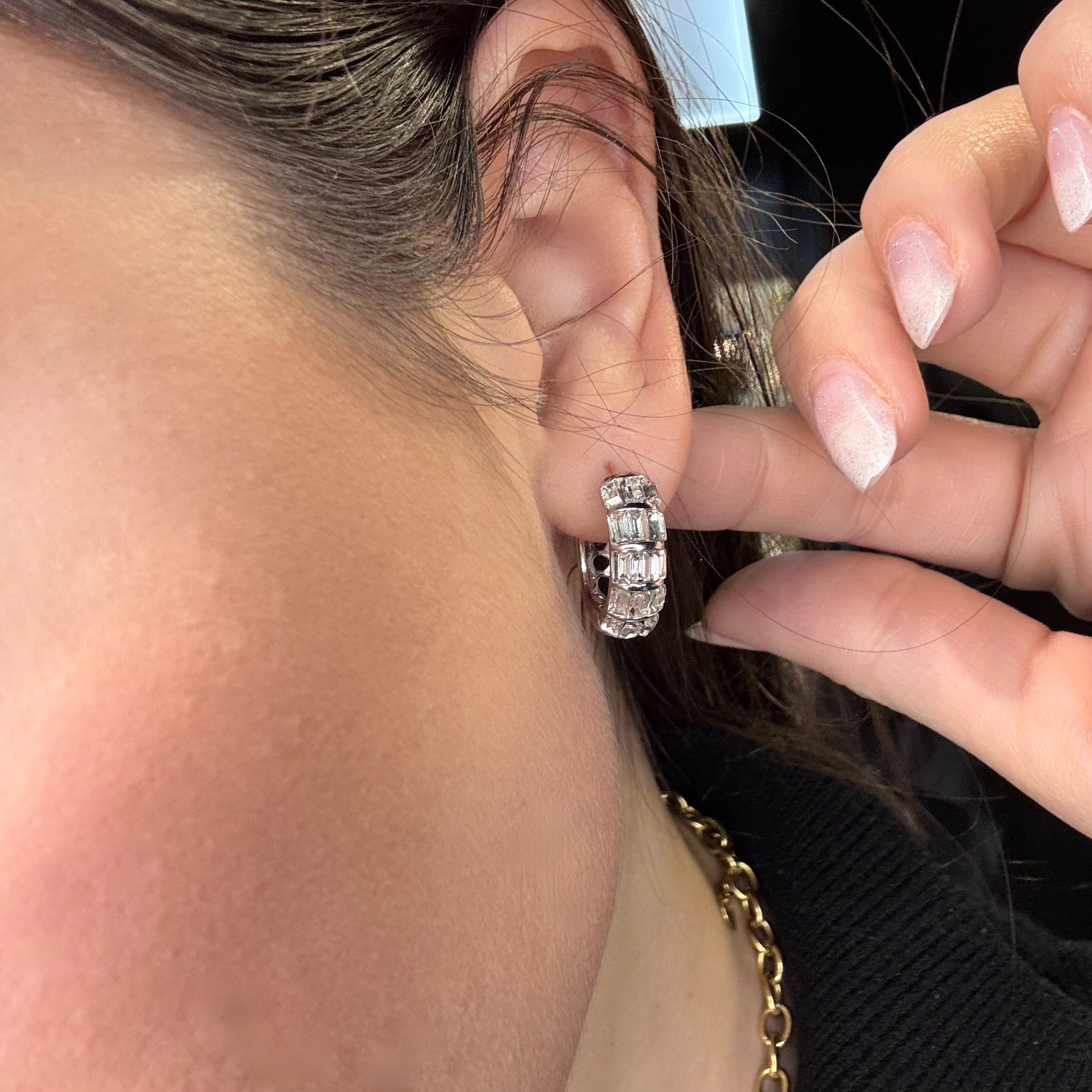 Orecchini Baguette Argento - Preziosi Milano