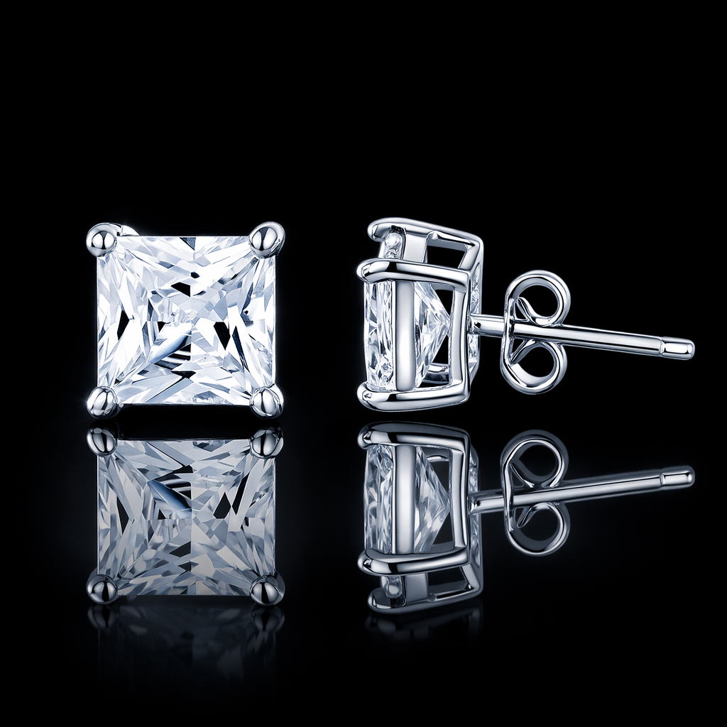 Orecchini Punto Luce Quadrati