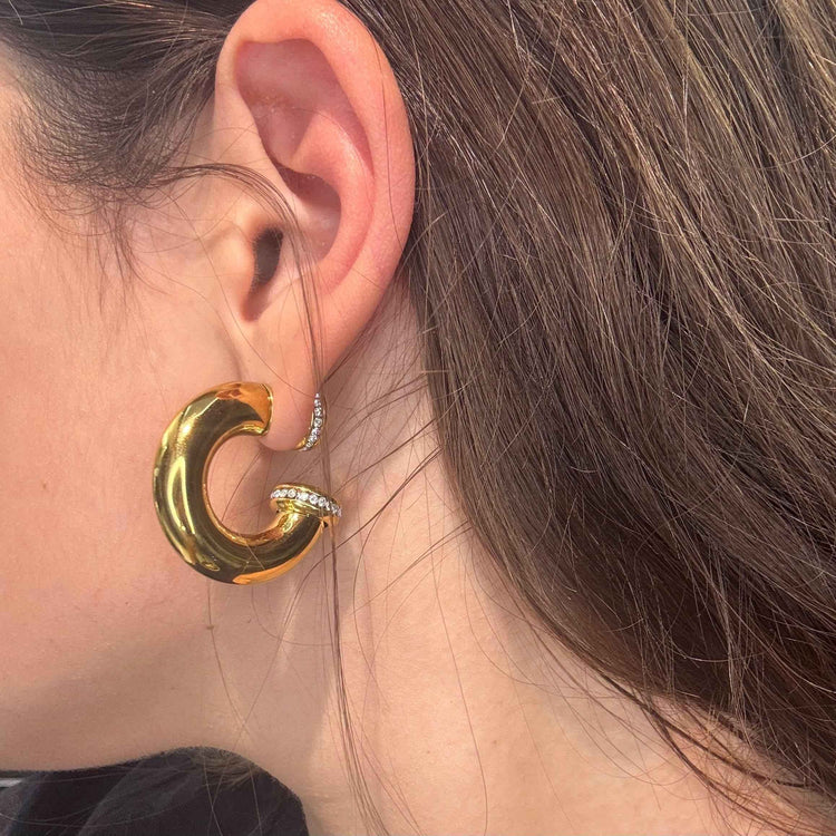 Cuff/Orecchini Oro Doppio Uso - Preziosi Milano