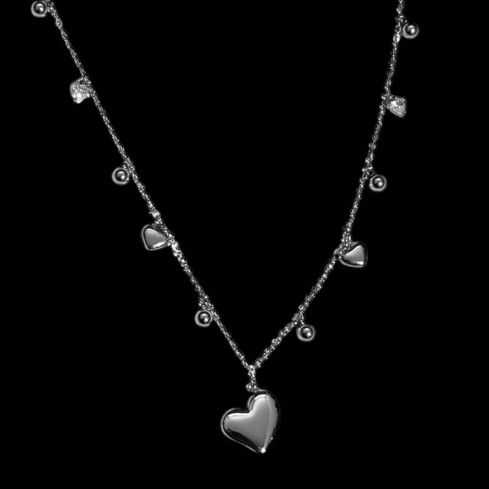 Collana Cuori Argento - Preziosi Milano