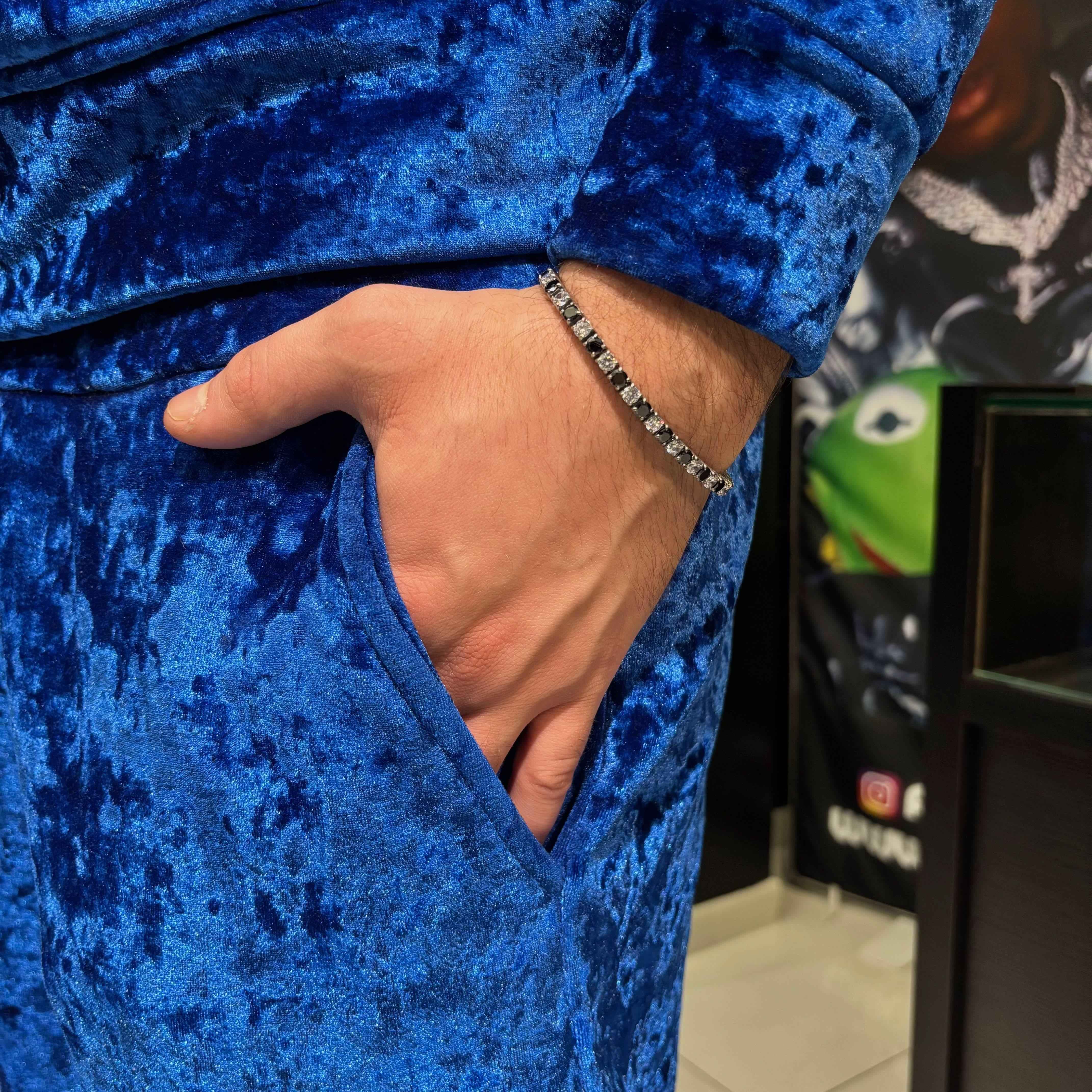 Bracciale Tennis Bianco Nero - Preziosi Milano