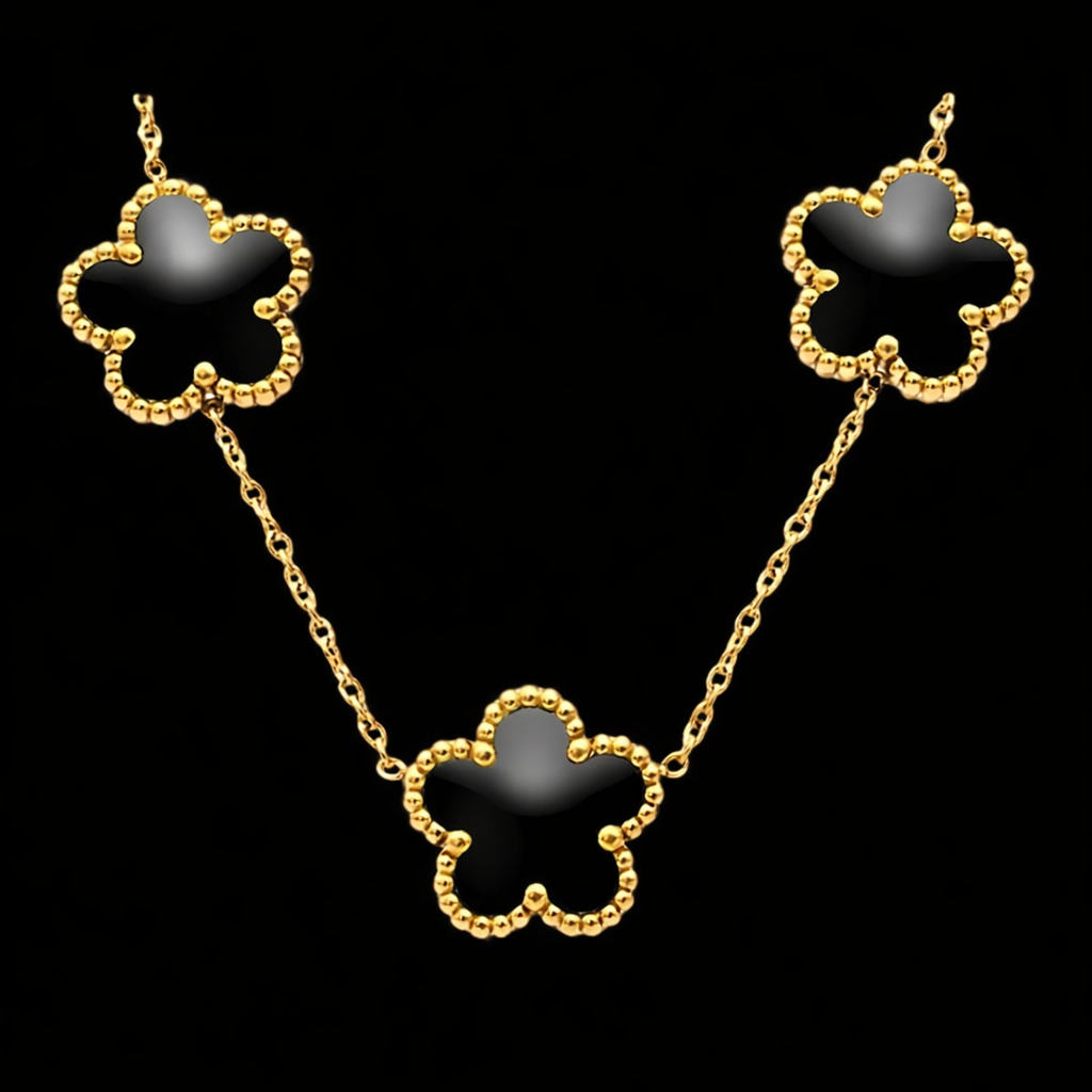 Collana Fiori Neri