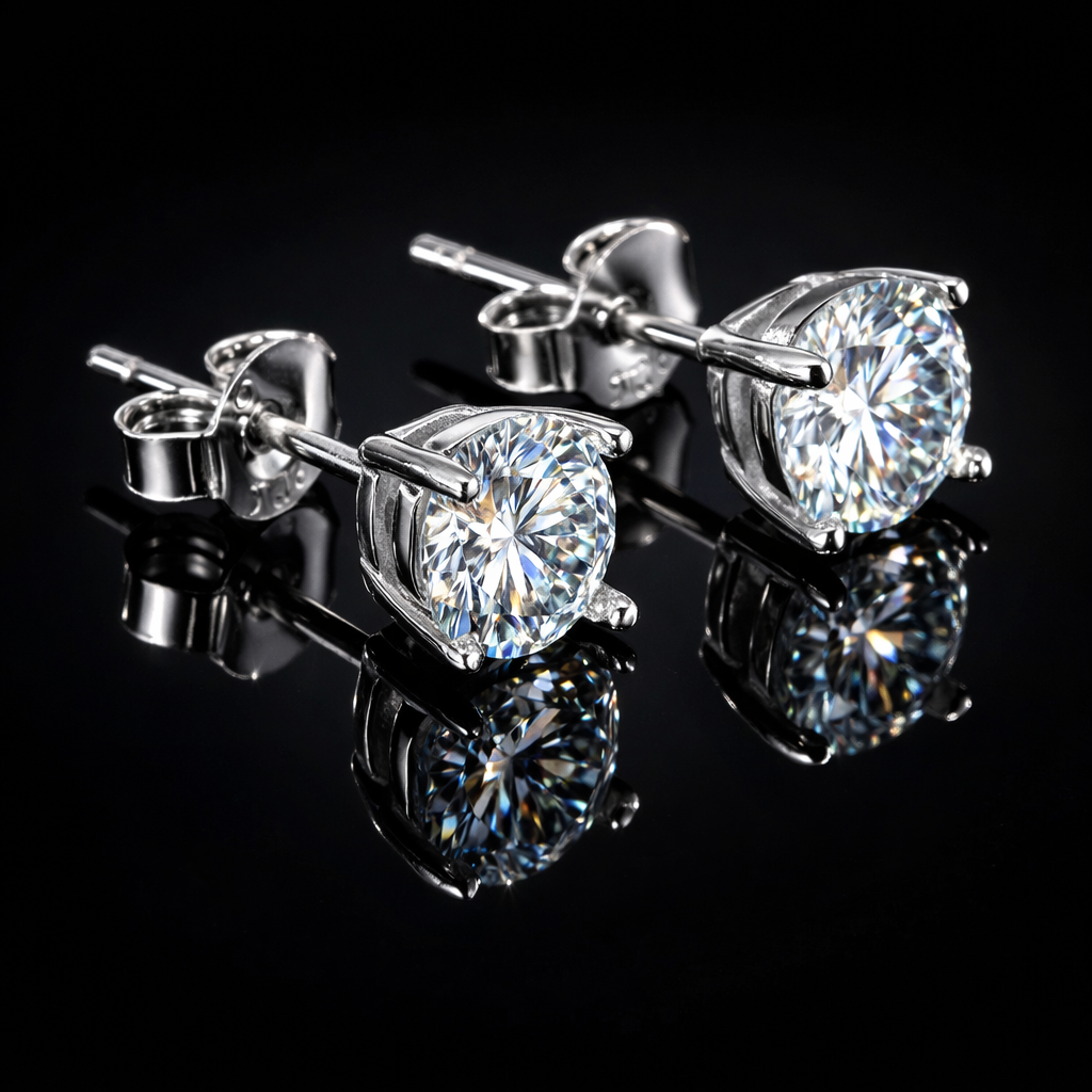 Orecchino Huggie Hoop Da Uomo In Argento Sterling Con Zirconia Cubica