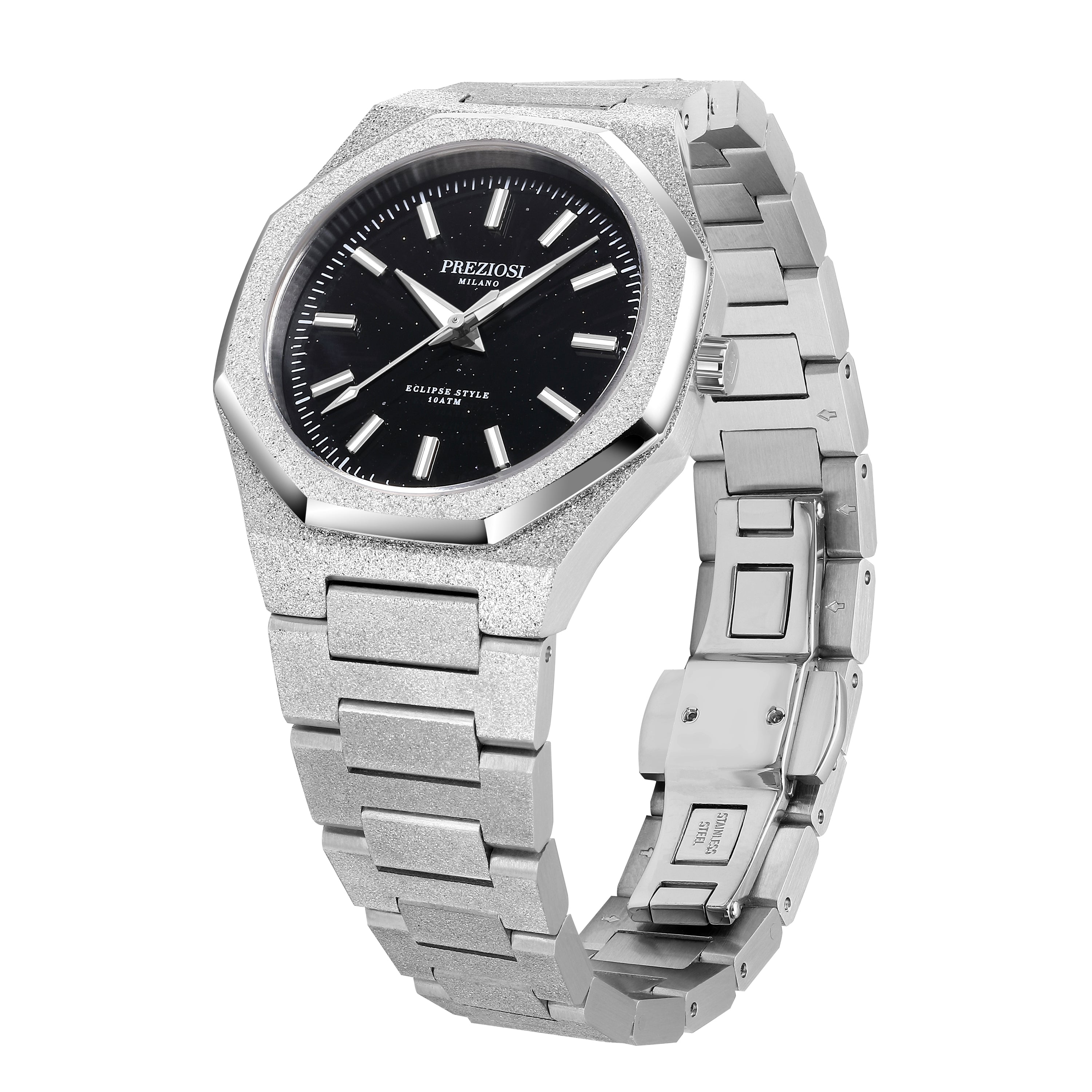 Preziosi Milano Eclipse Silver Black Stars 34mm - Preziosi Milano