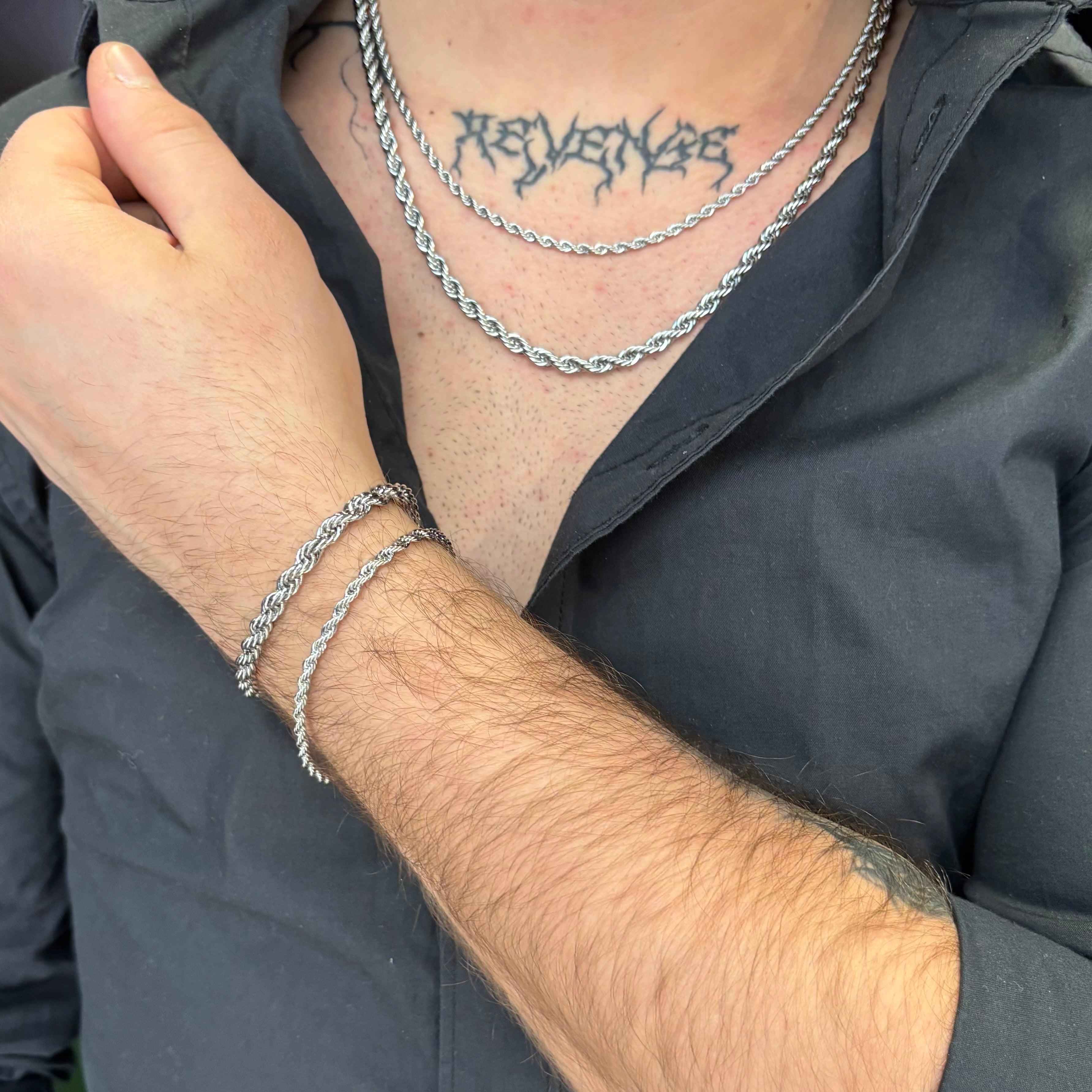 Bracciale Treccia Argento - Preziosi Milano