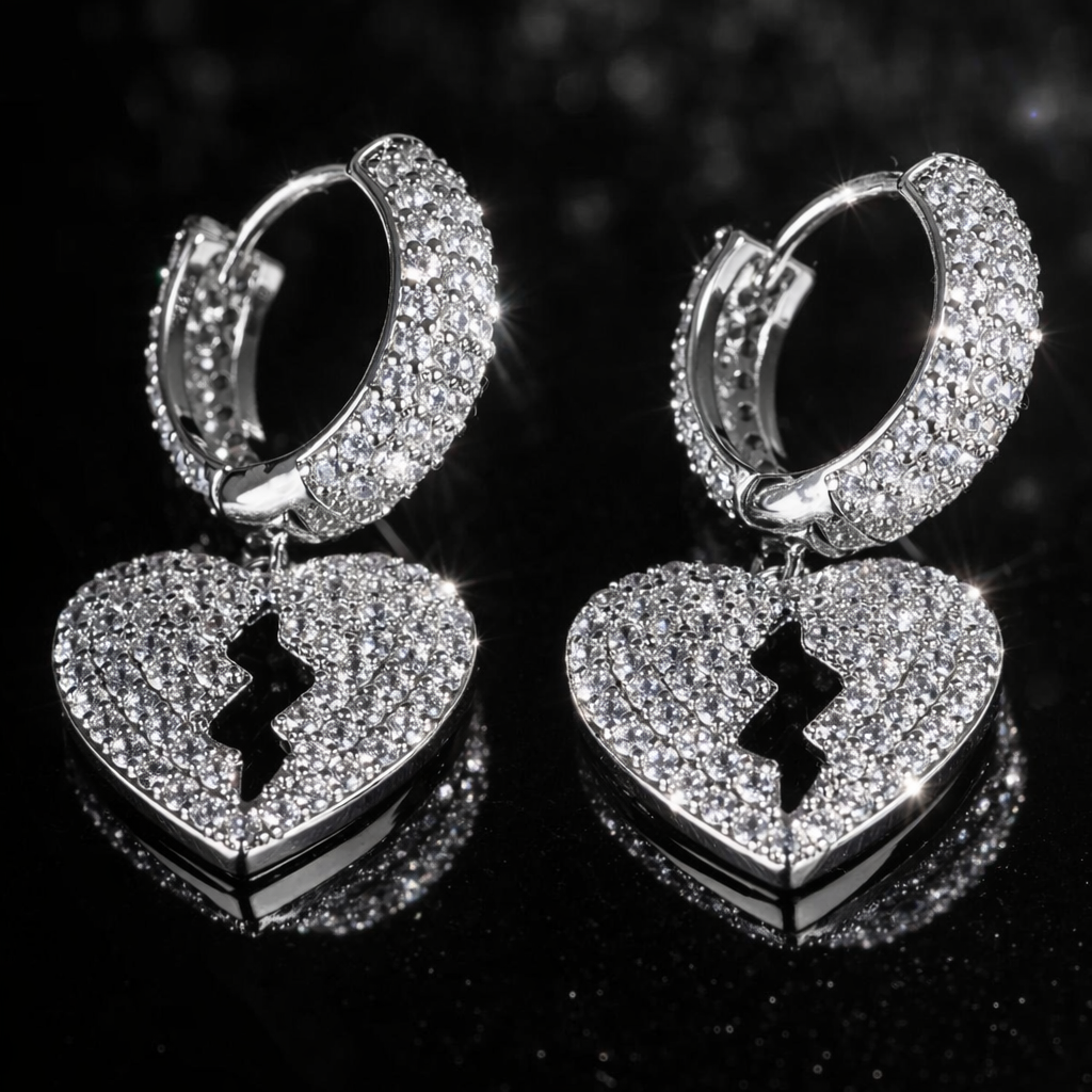 Orecchini Cuore Spezzato Luxury