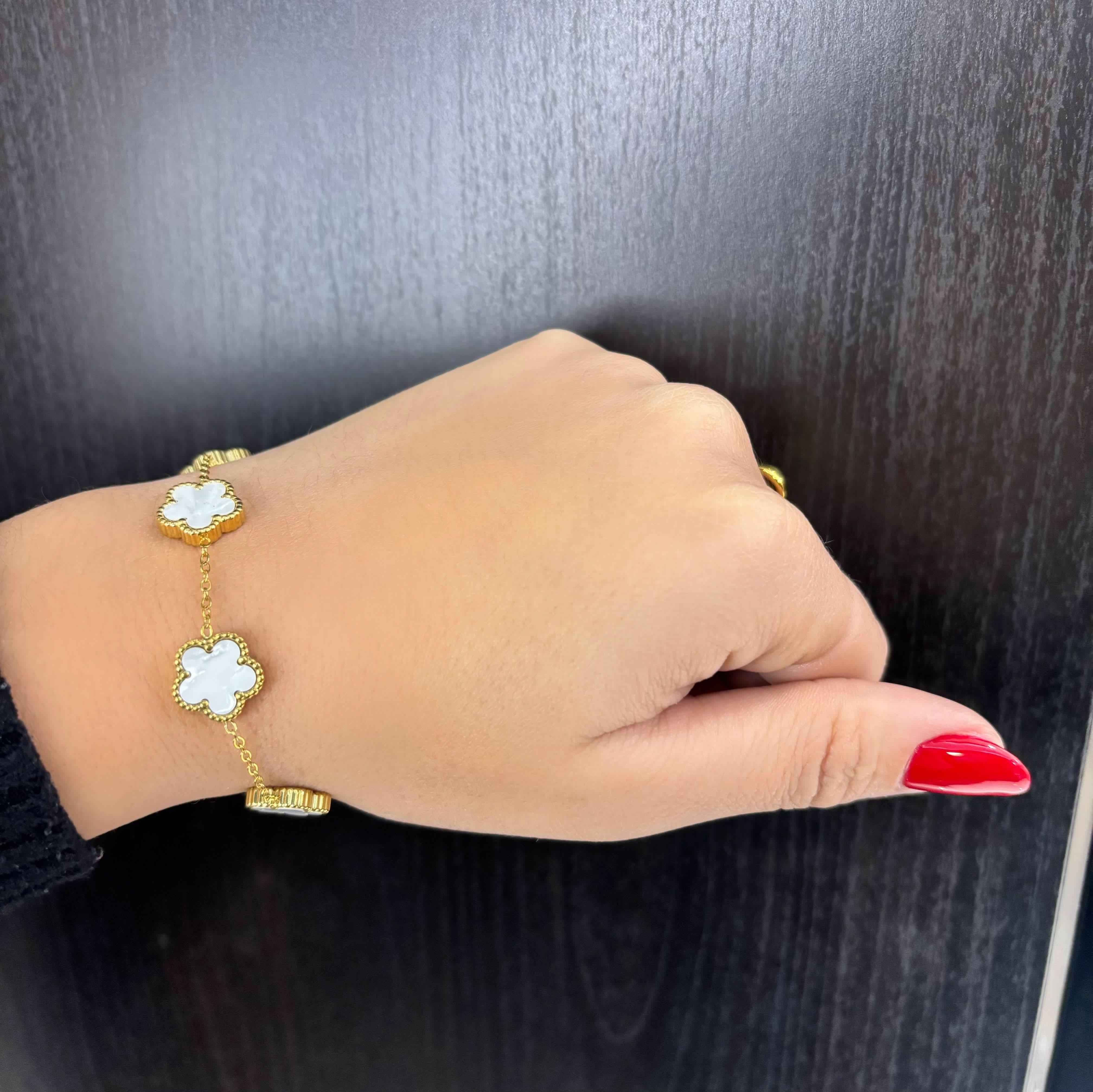 Bracciale Fiori Bianchi - Preziosi Milano