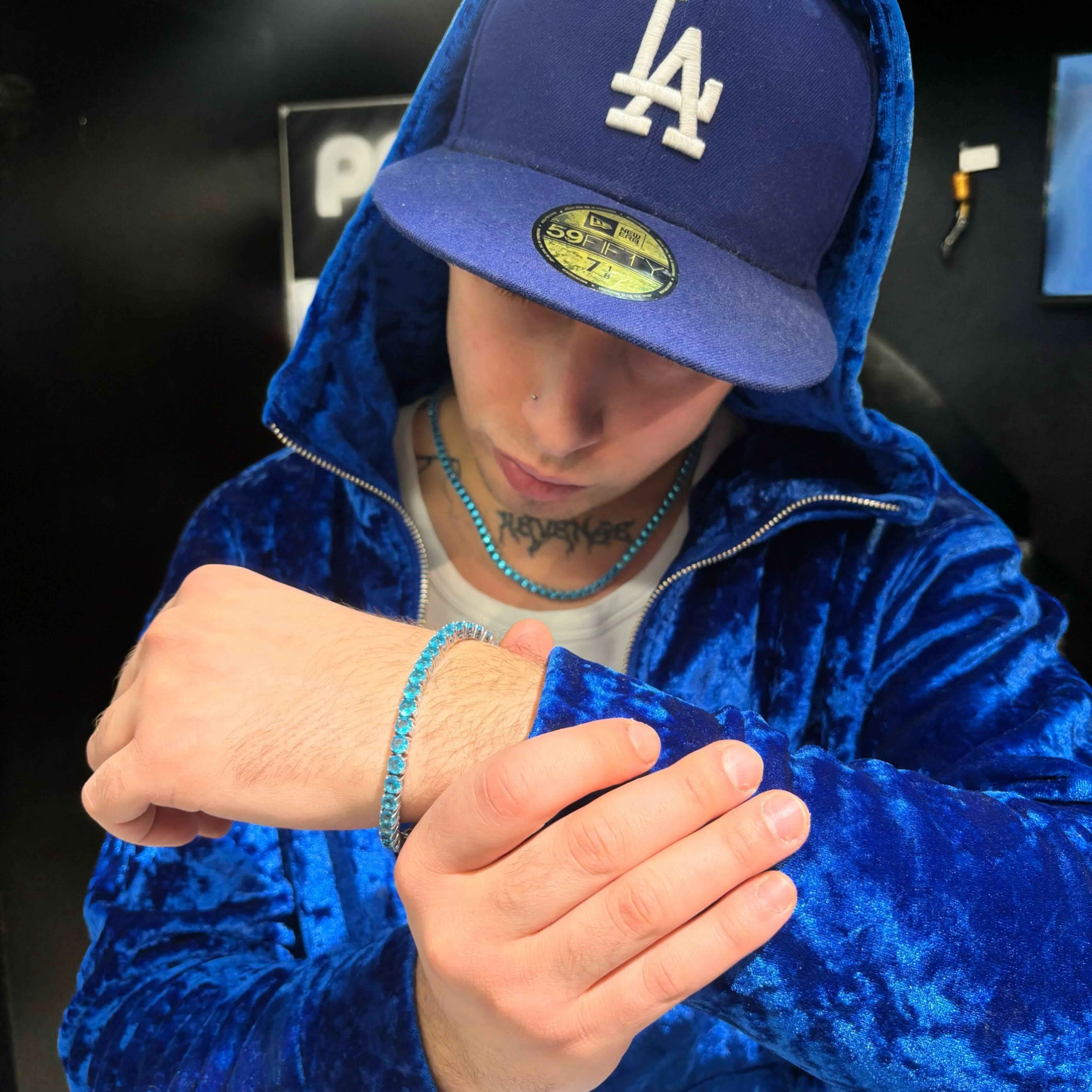 Bracciale Tennis Azzurro - Preziosi Milano