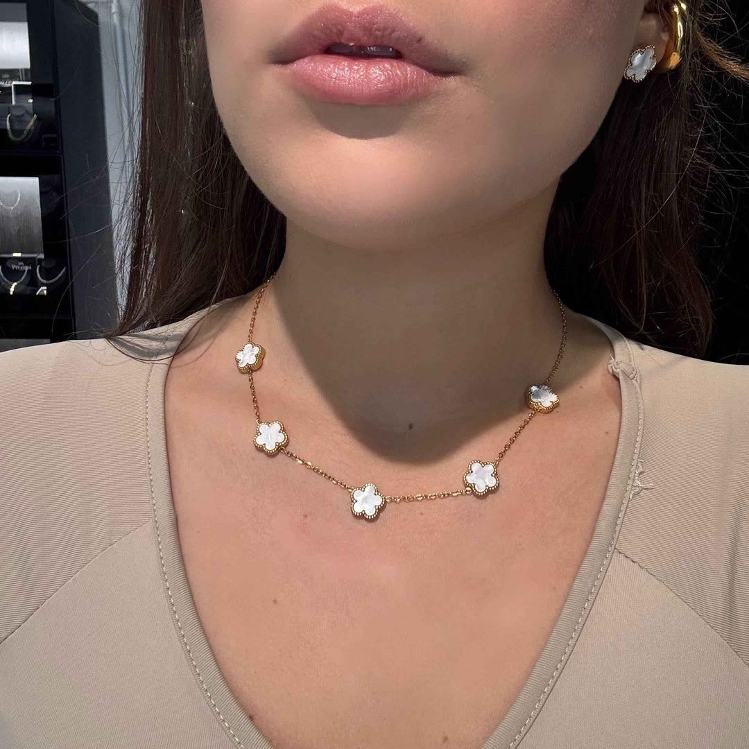 Collana Fiori Bianchi - Preziosi Milano