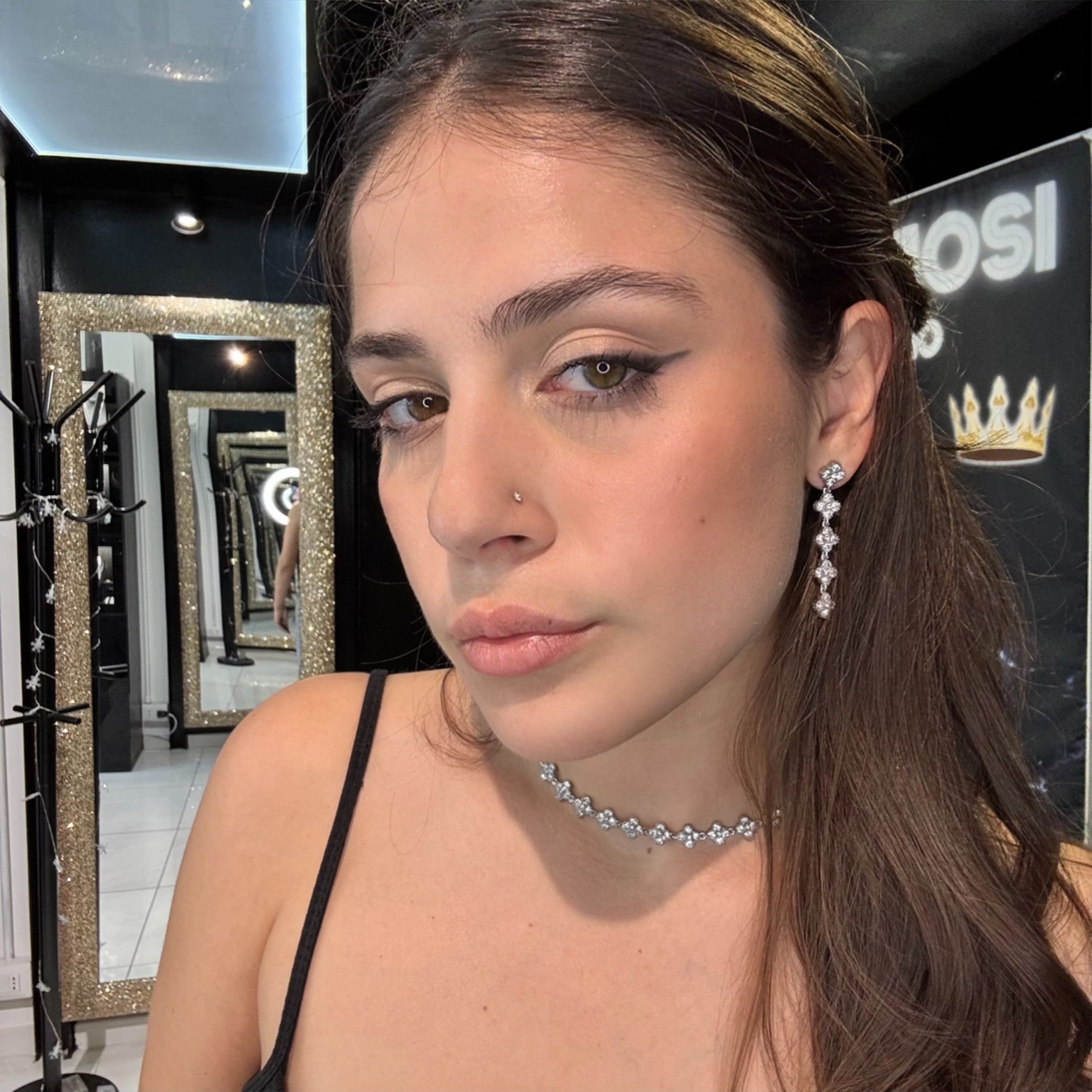 Collana + Bracciale + Orecchini Cristal Flower - Preziosi Milano