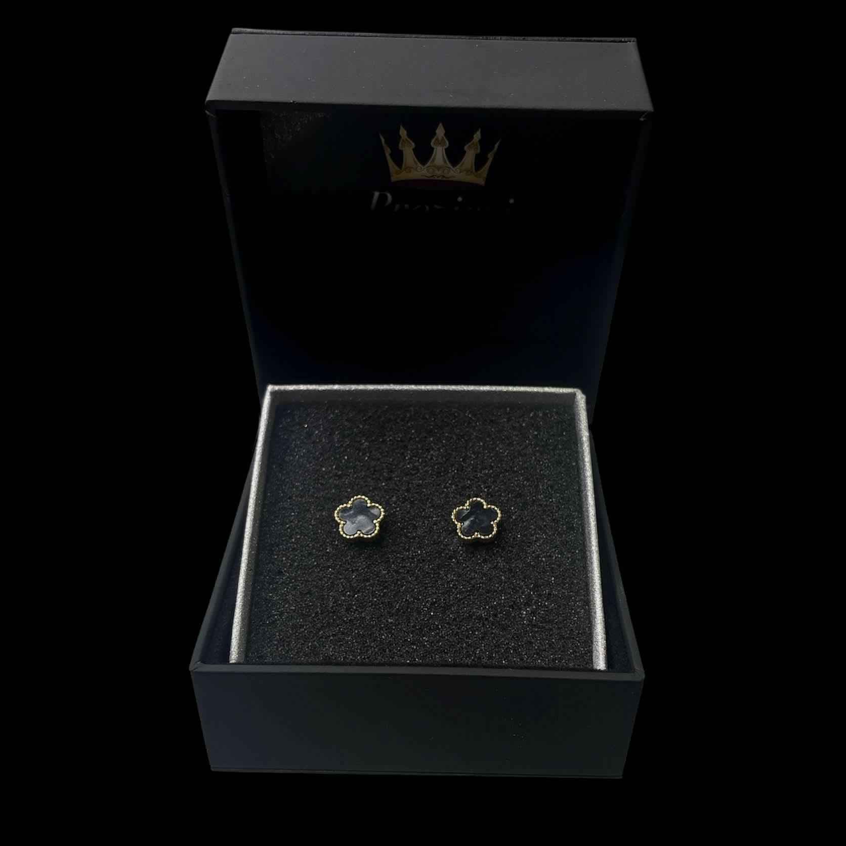 Orecchini Fiore Nero - Preziosi Milano