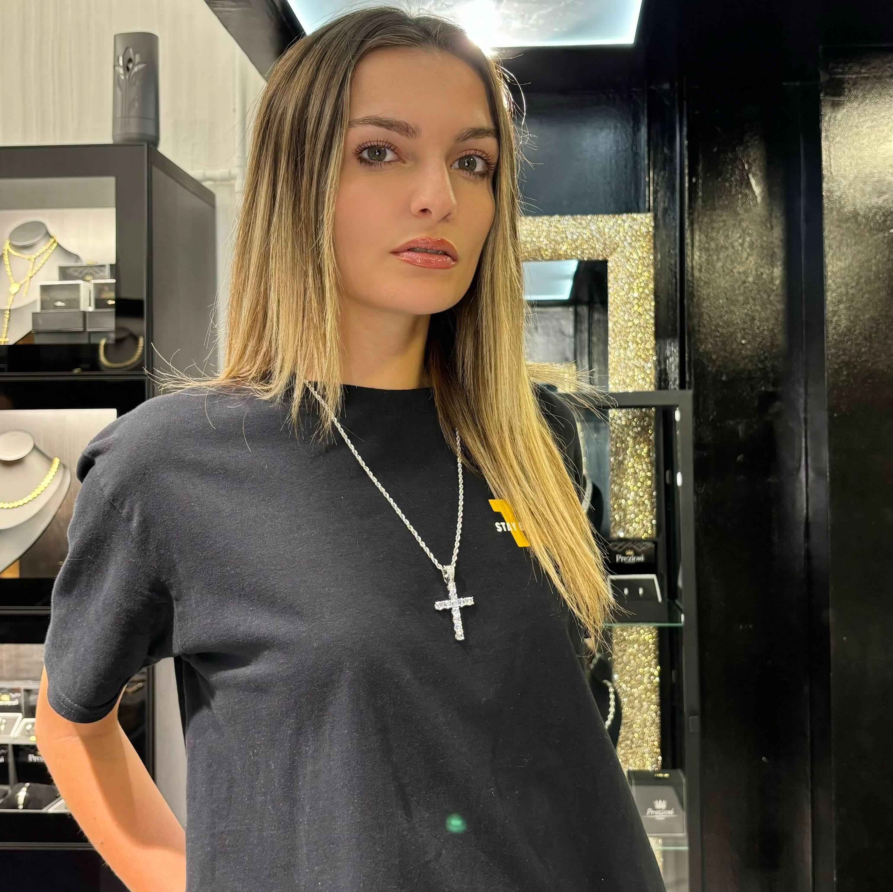 Ciondolo Cross Diamond Argento - Preziosi Milano