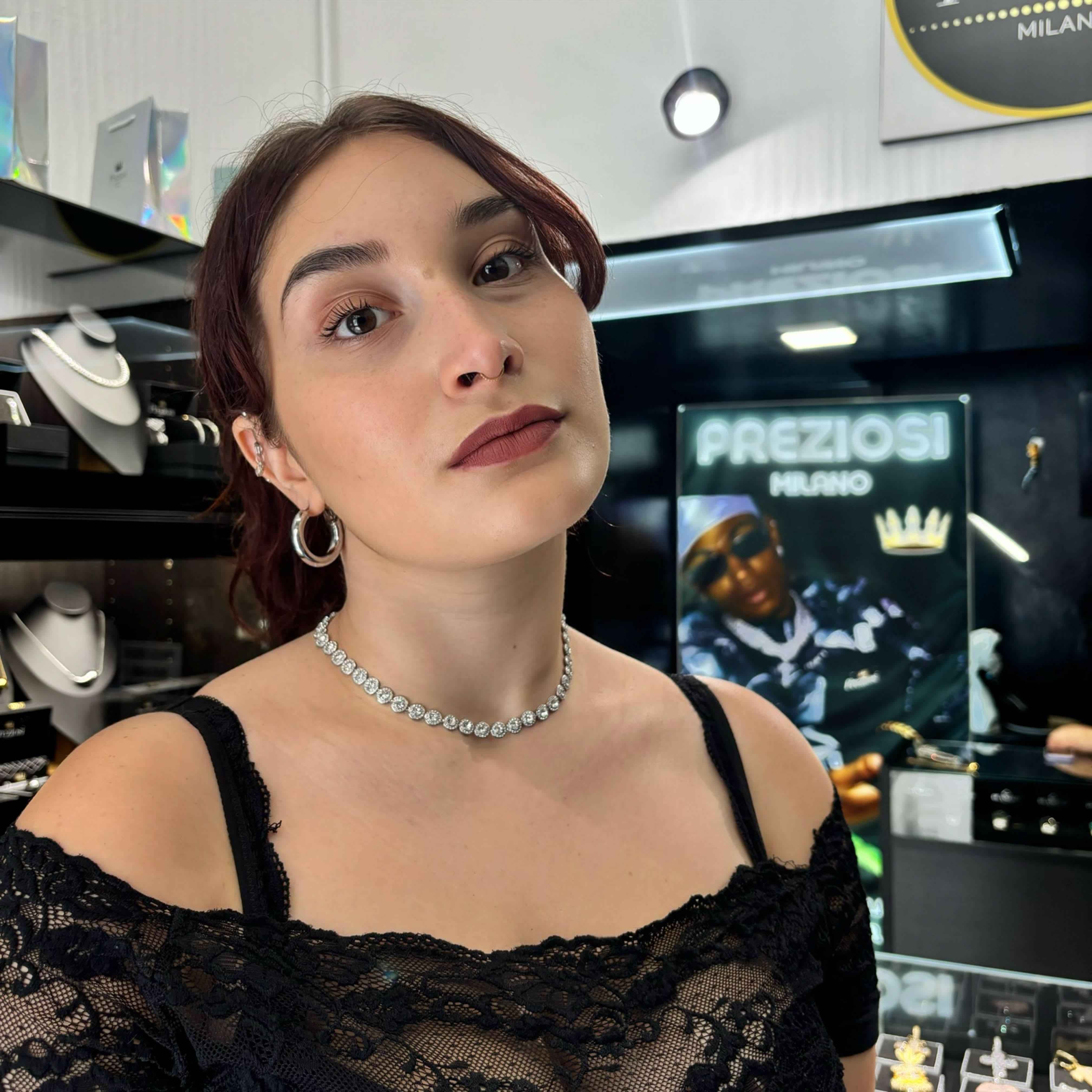 Collana Cristal Argento 925 - Preziosi Milano