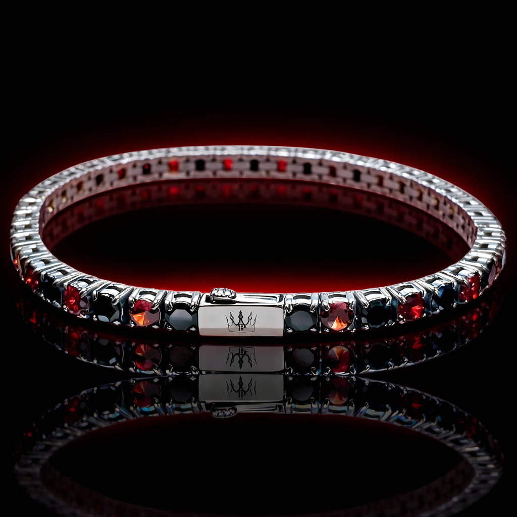Bracciale Tennis Rosso Nero