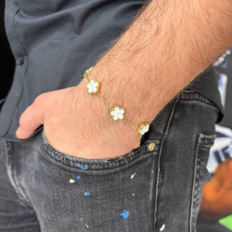 Bracciale Fiori Bianchi - Preziosi Milano