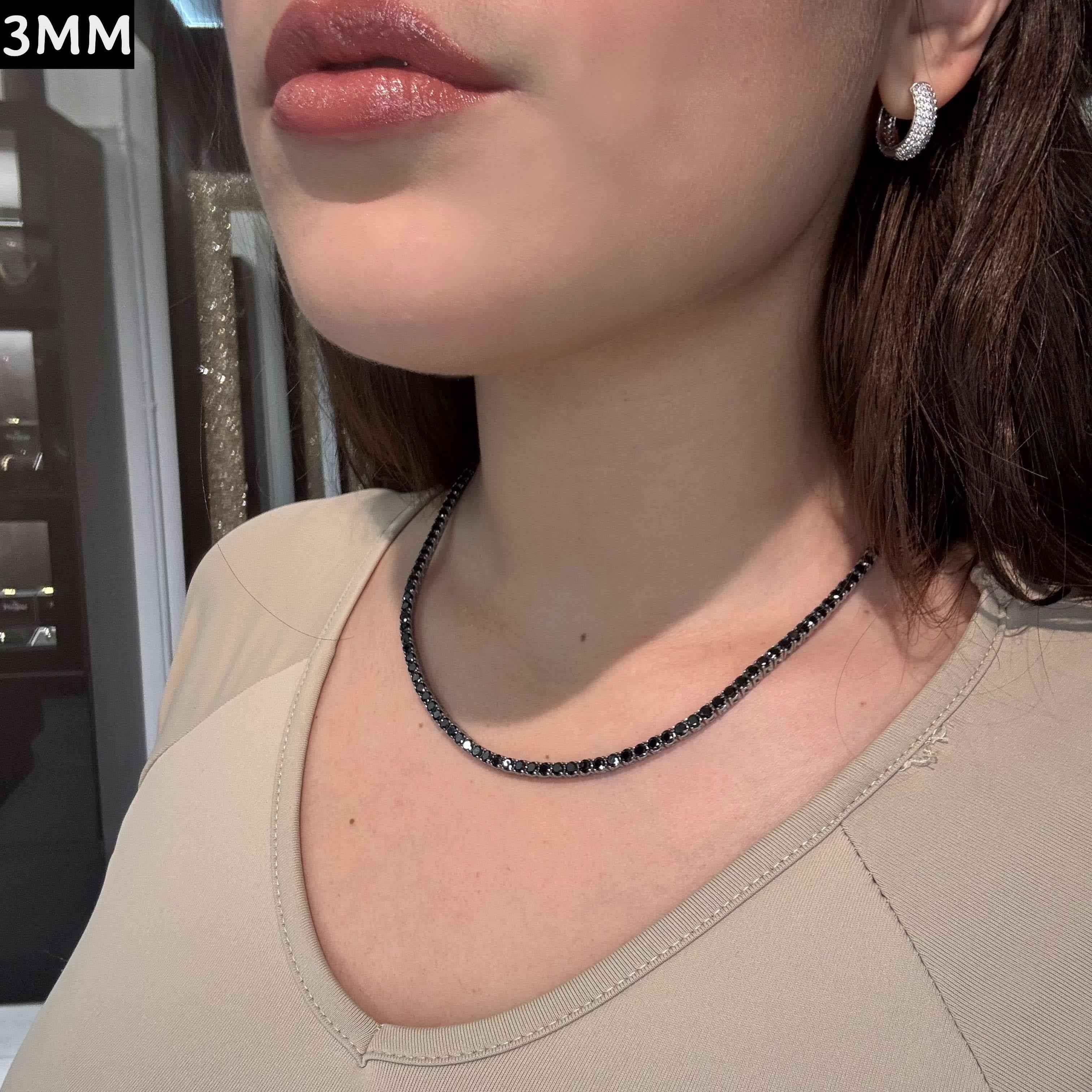 Collana Tennis Nera Luxury - Preziosi Milano