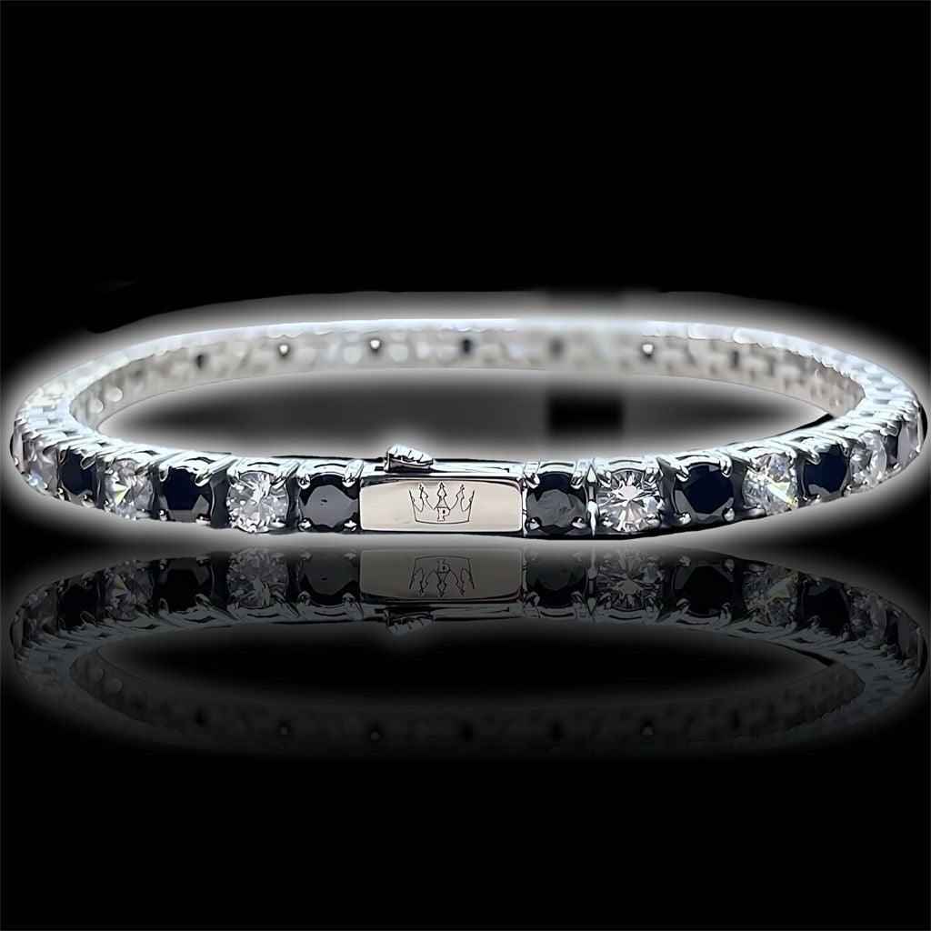 Bracciale Tennis Bianco Nero - Preziosi Milano