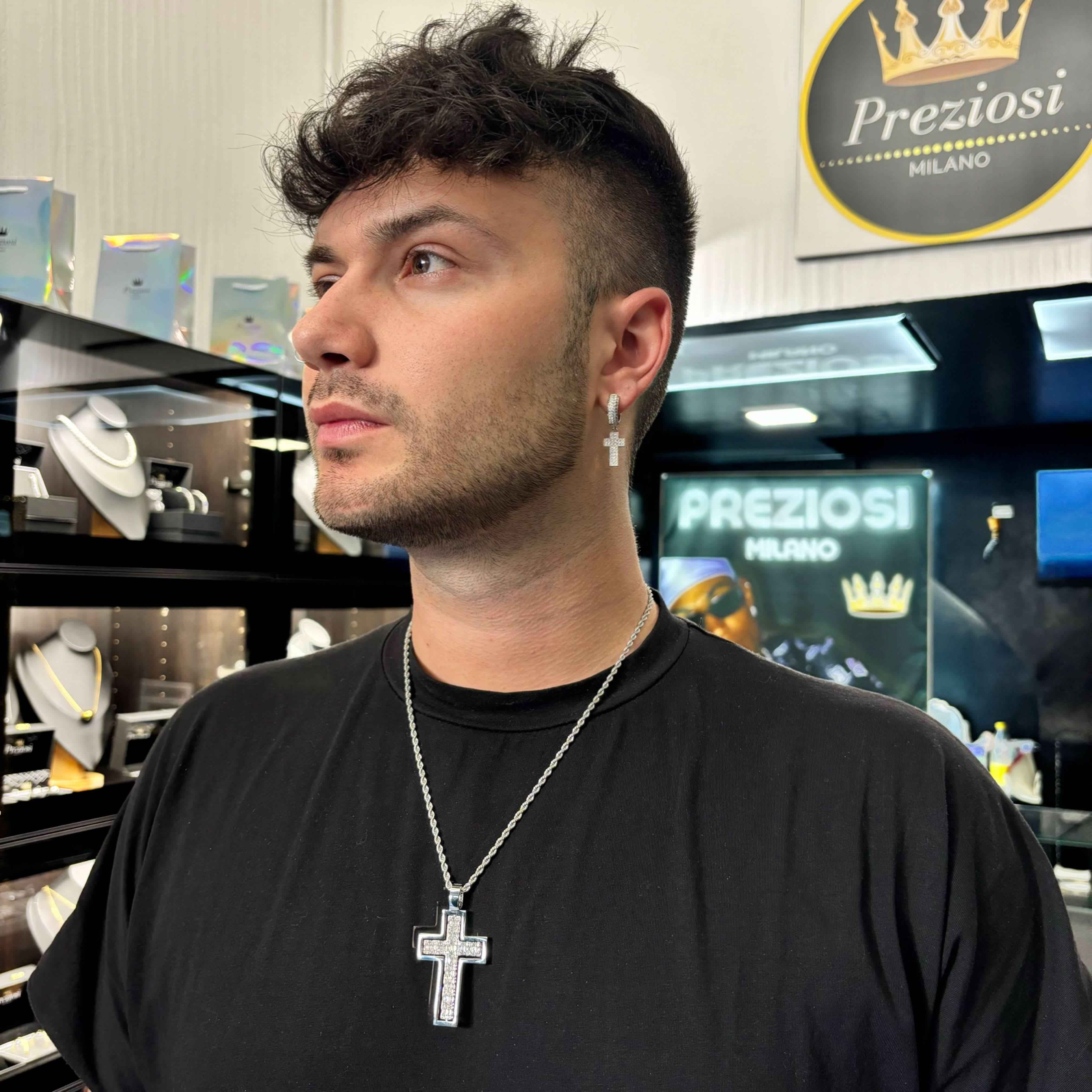 Ciondolo Croce Cristal Giro - Preziosi Milano