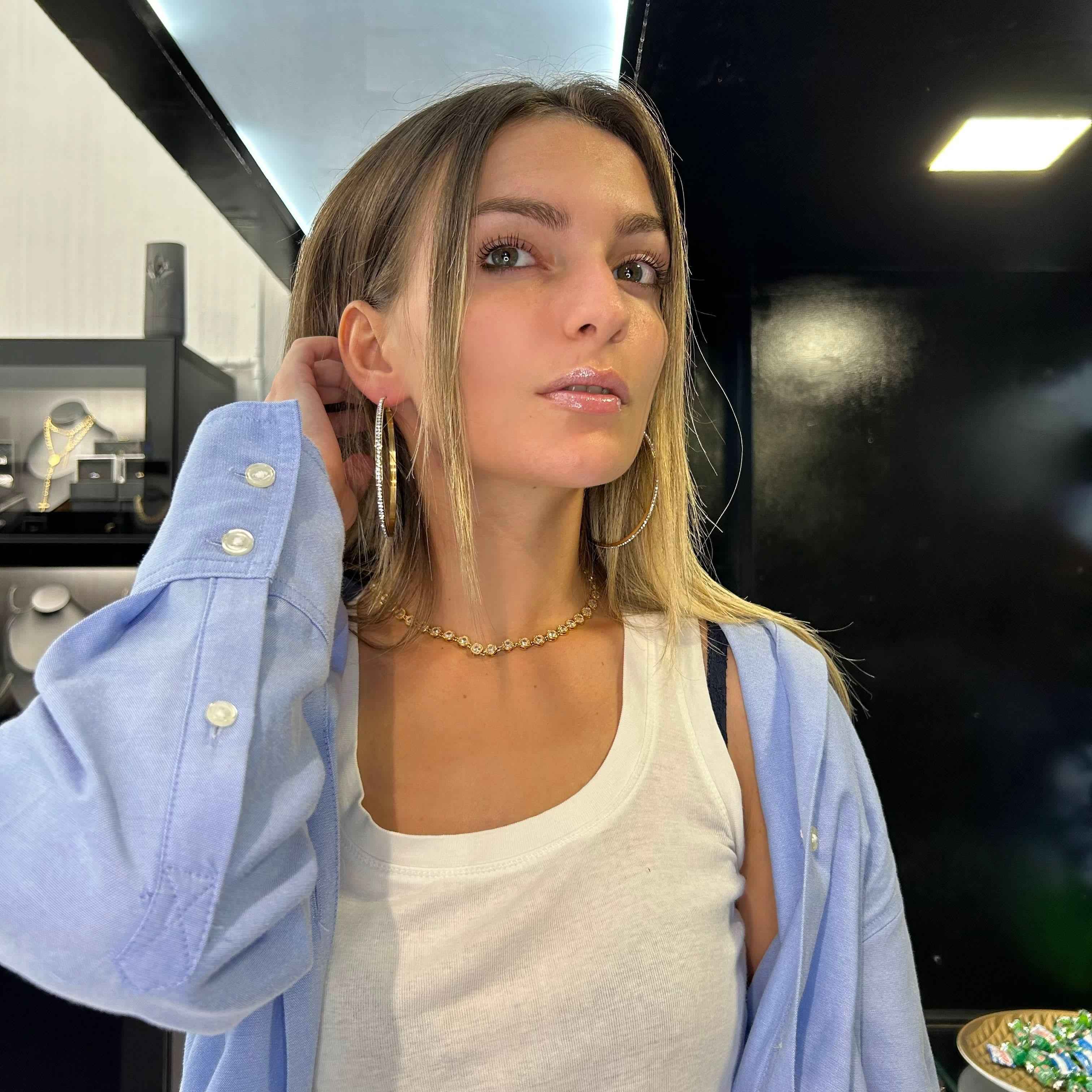 Orecchini Penelope Oro 6cm - Preziosi Milano