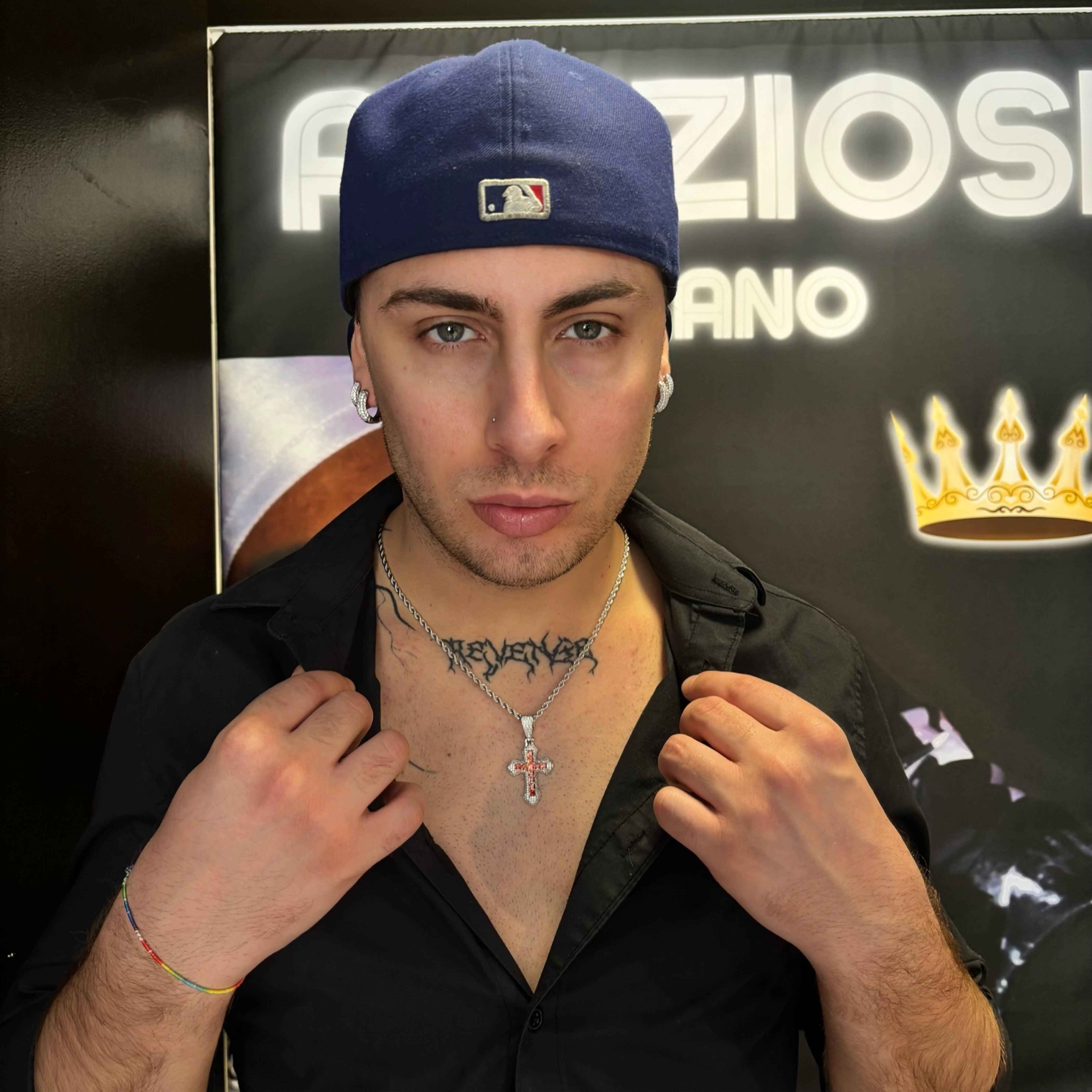 Ciondolo Croce Rosso Fuoco - Preziosi Milano